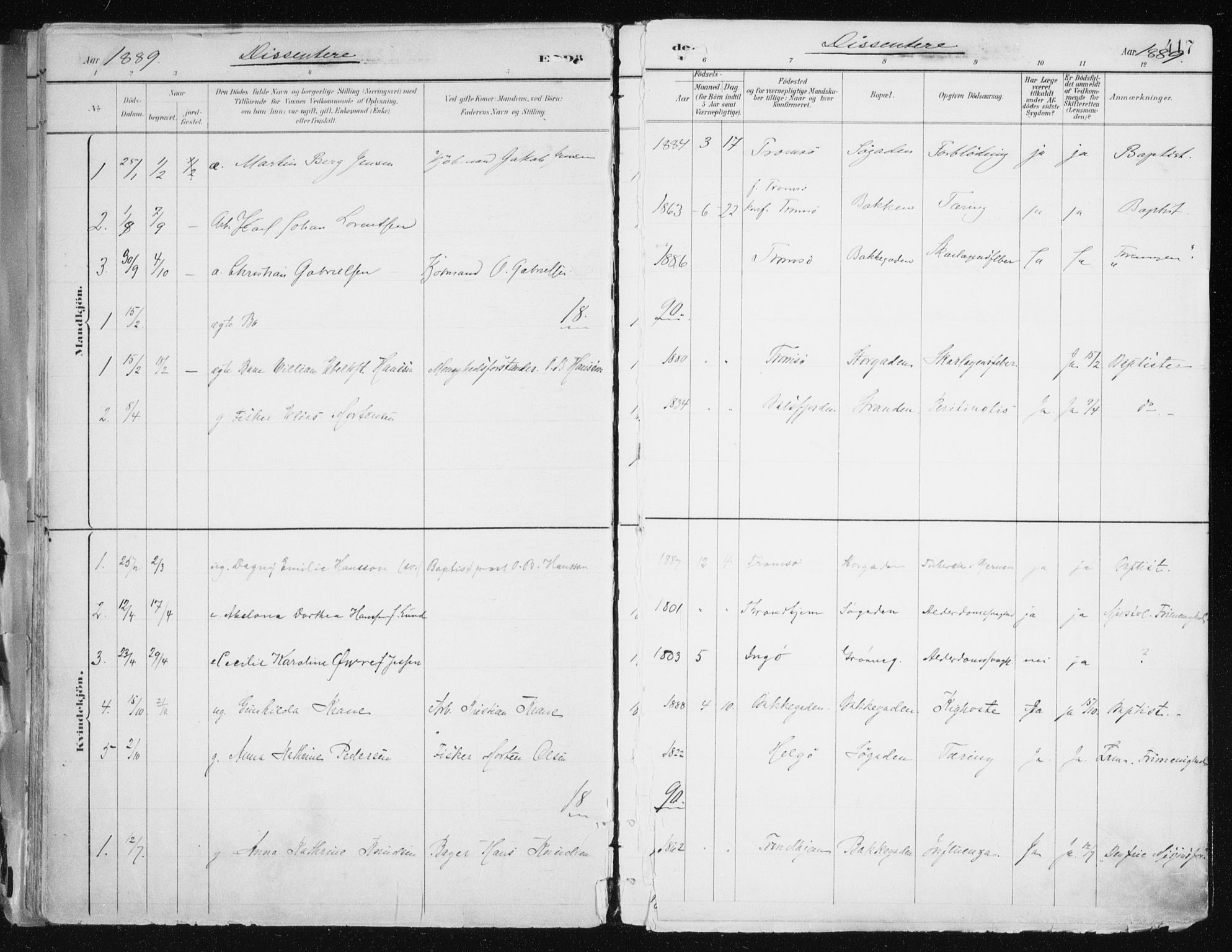 Tromsø sokneprestkontor/stiftsprosti/domprosti, SATØ/S-1343/G/Ga/L0015kirke: Parish register (official) no. 15, 1889-1899, p. 417