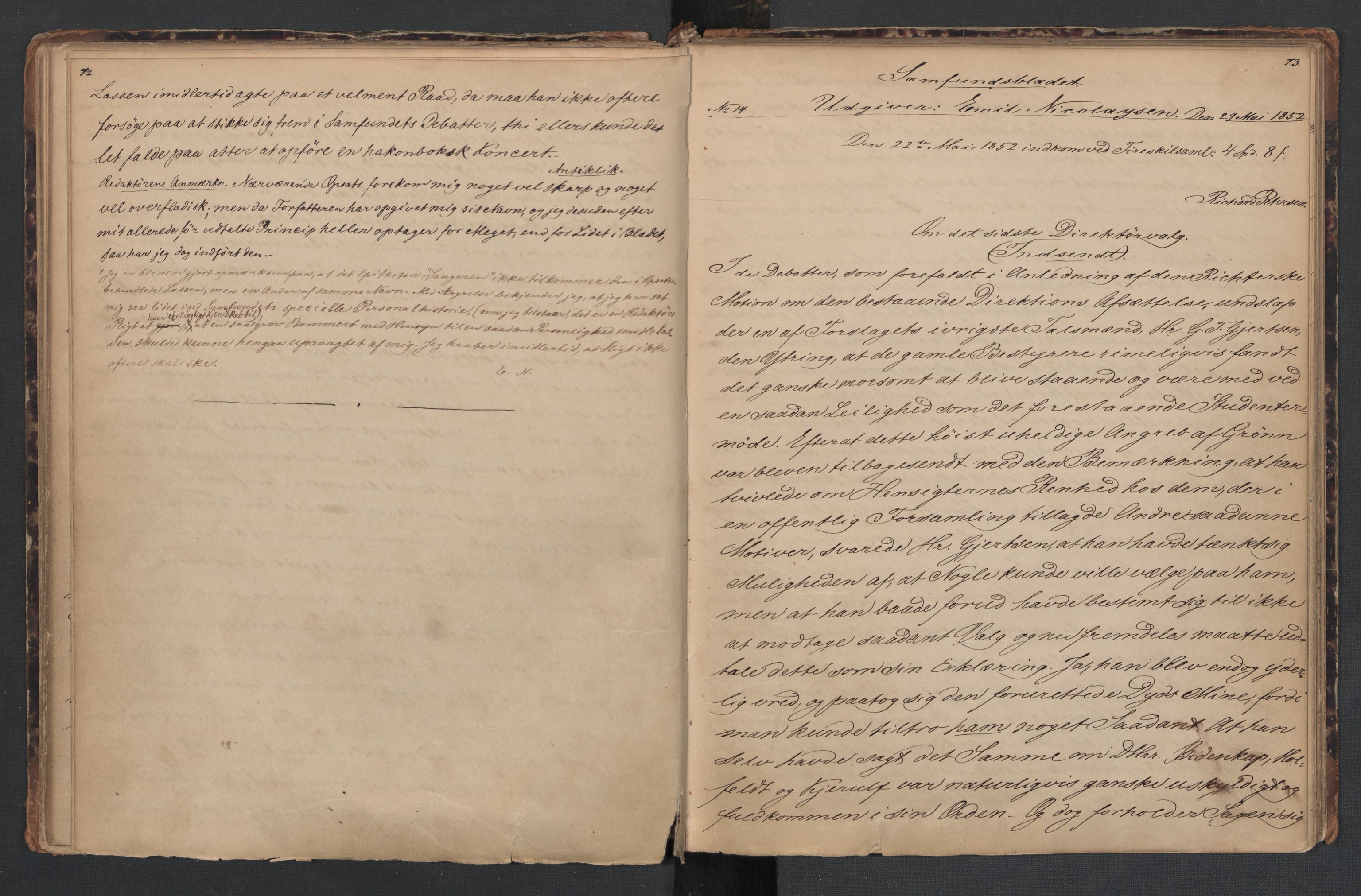 Det Norske Studentersamfund, AV/RA-PA-1322/X/Xa/L0004/0004: -- / Samfundsbladet, 1852-1853, p. 40