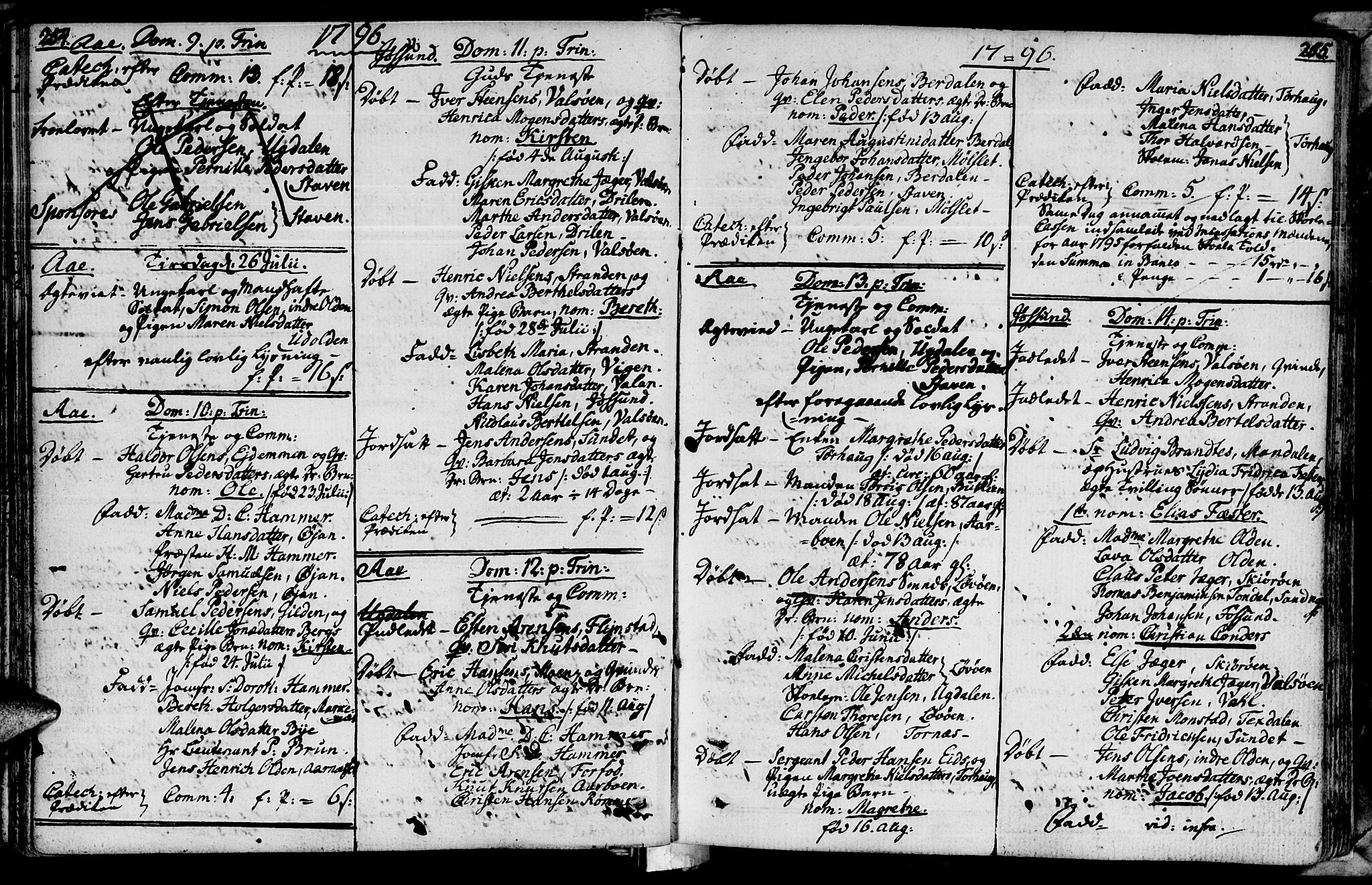 Ministerialprotokoller, klokkerbøker og fødselsregistre - Sør-Trøndelag, SAT/A-1456/655/L0673: Parish register (official) no. 655A02, 1780-1801, p. 254-255