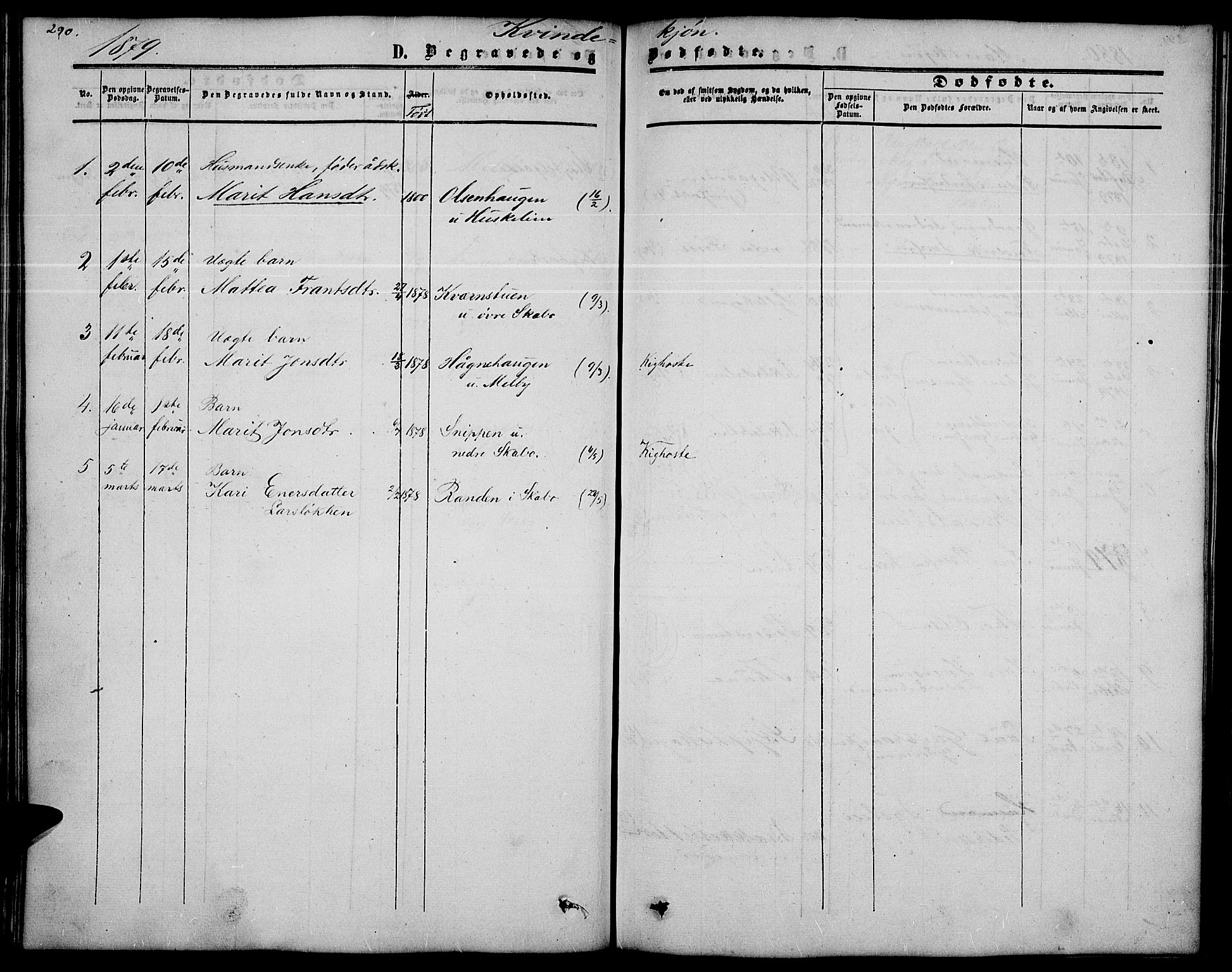 Nord-Fron prestekontor, SAH/PREST-080/H/Ha/Hab/L0002: Parish register (copy) no. 2, 1851-1883, p. 290