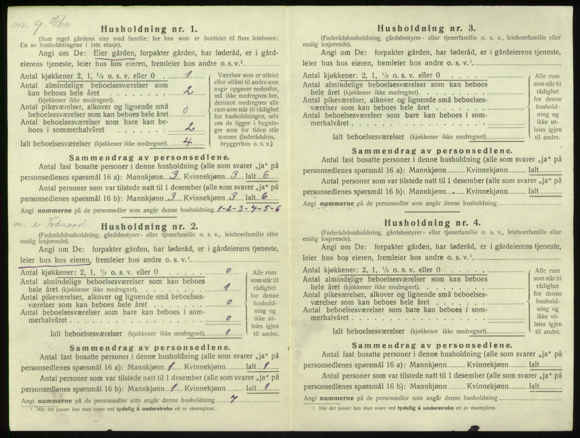 SAB, 1920 census for Brekke, 1920, p. 93