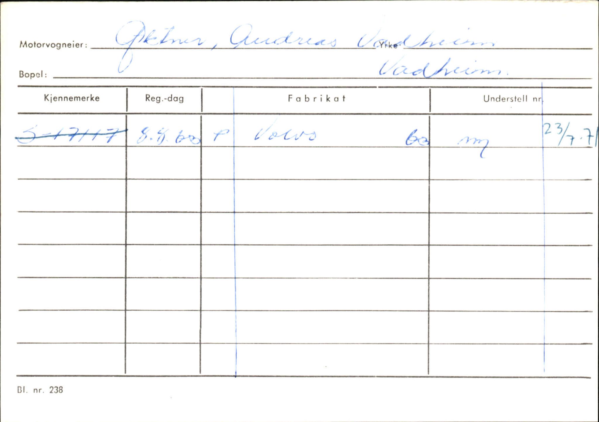 Statens vegvesen, Sogn og Fjordane vegkontor, SAB/A-5301/4/F/L0131: Eigarregister Høyanger P-Å. Stryn S-Å, 1945-1975, p. 944