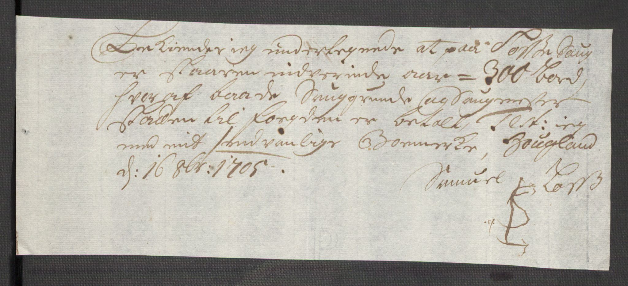 Rentekammeret inntil 1814, Reviderte regnskaper, Fogderegnskap, AV/RA-EA-4092/R48/L2983: Fogderegnskap Sunnhordland og Hardanger, 1705, p. 121