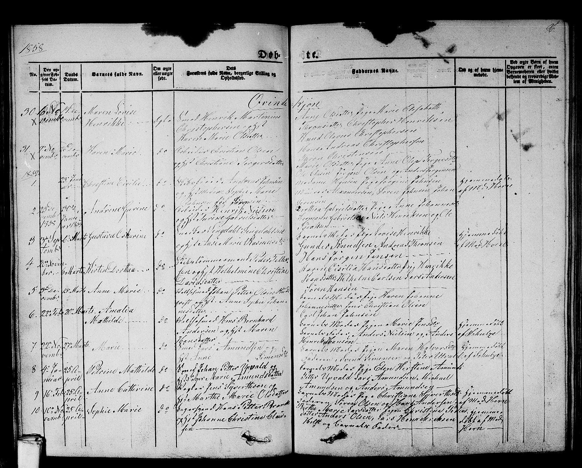 Larvik kirkebøker, AV/SAKO-A-352/G/Gb/L0002: Parish register (copy) no. II 2, 1843-1866, p. 96