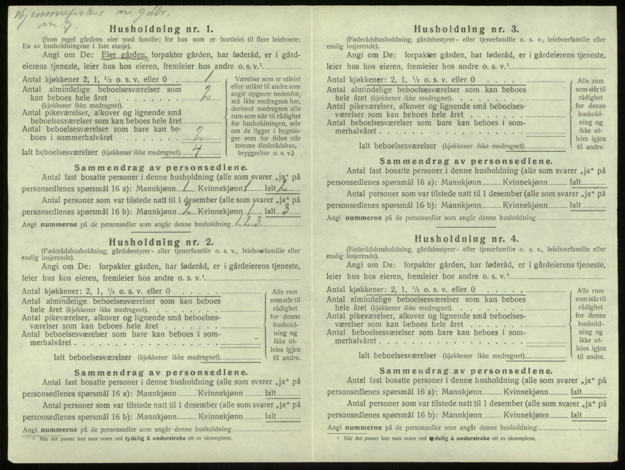 SAB, 1920 census for Herdla, 1920, p. 276