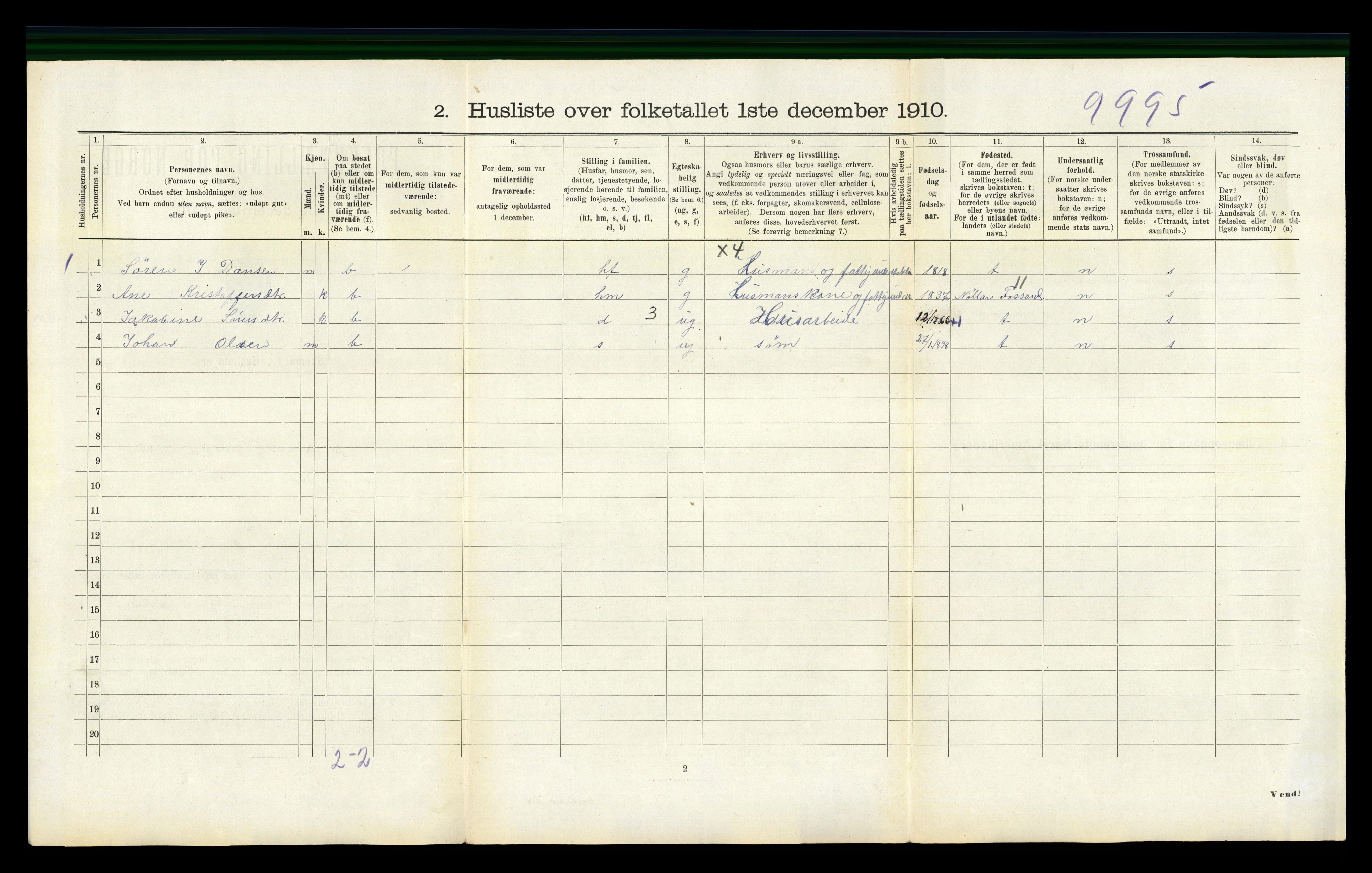 RA, 1910 census for Høle, 1910, p. 265