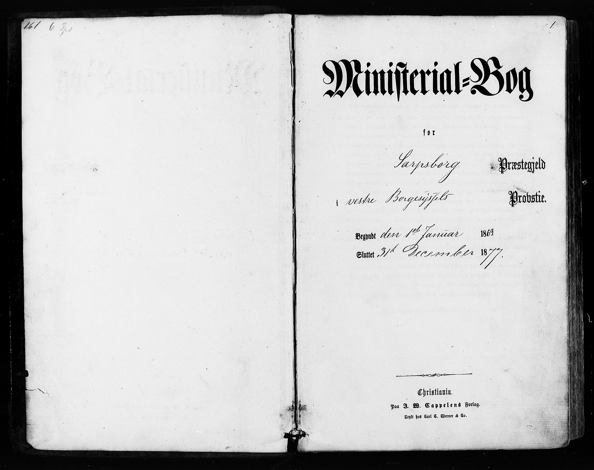 Sarpsborg prestekontor Kirkebøker, SAO/A-2006/F/Fa/L0002: Parish register (official) no. 2, 1869-1877, p. 1