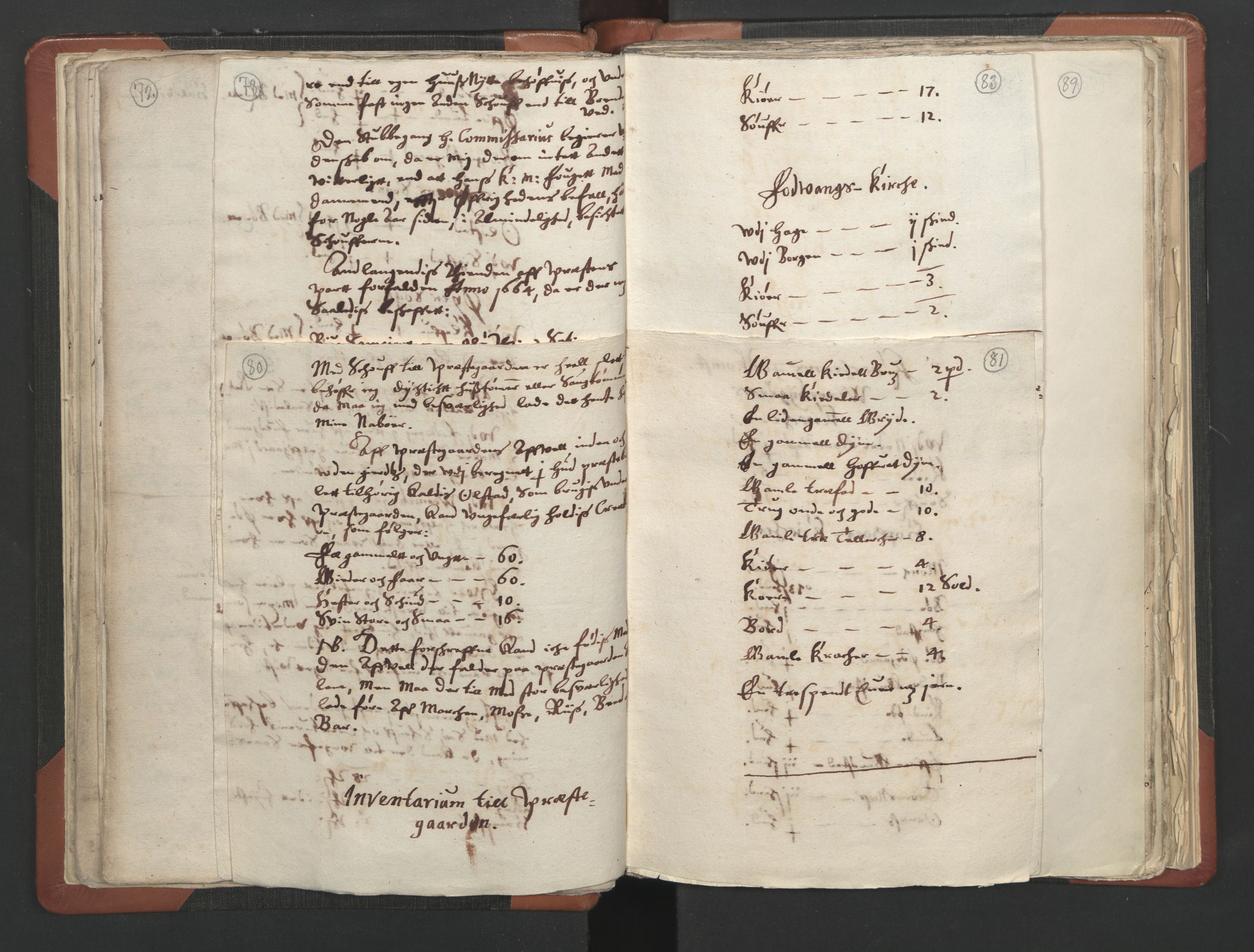 RA, Vicar's Census 1664-1666, no. 6: Gudbrandsdal deanery, 1664-1666, p. 80-81