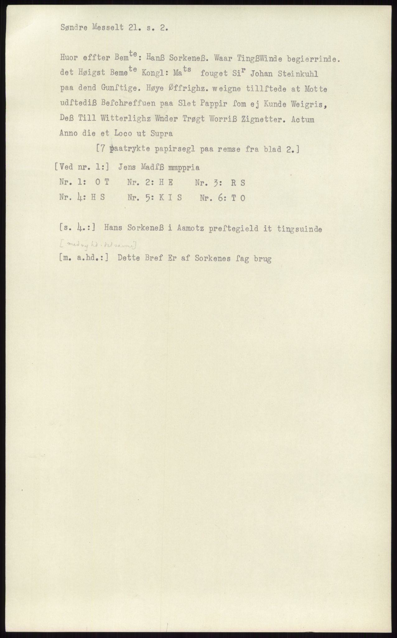 Samlinger til kildeutgivelse, Diplomavskriftsamlingen, AV/RA-EA-4053/H/Ha, p. 1699