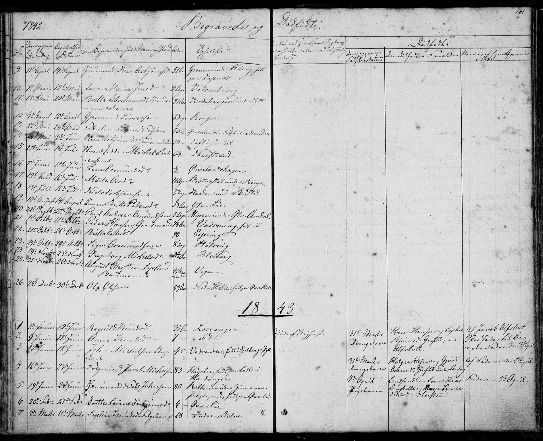 Nedstrand sokneprestkontor, SAST/A-101841/01/IV: Parish register (official) no. A 8, 1839-1860, p. 161
