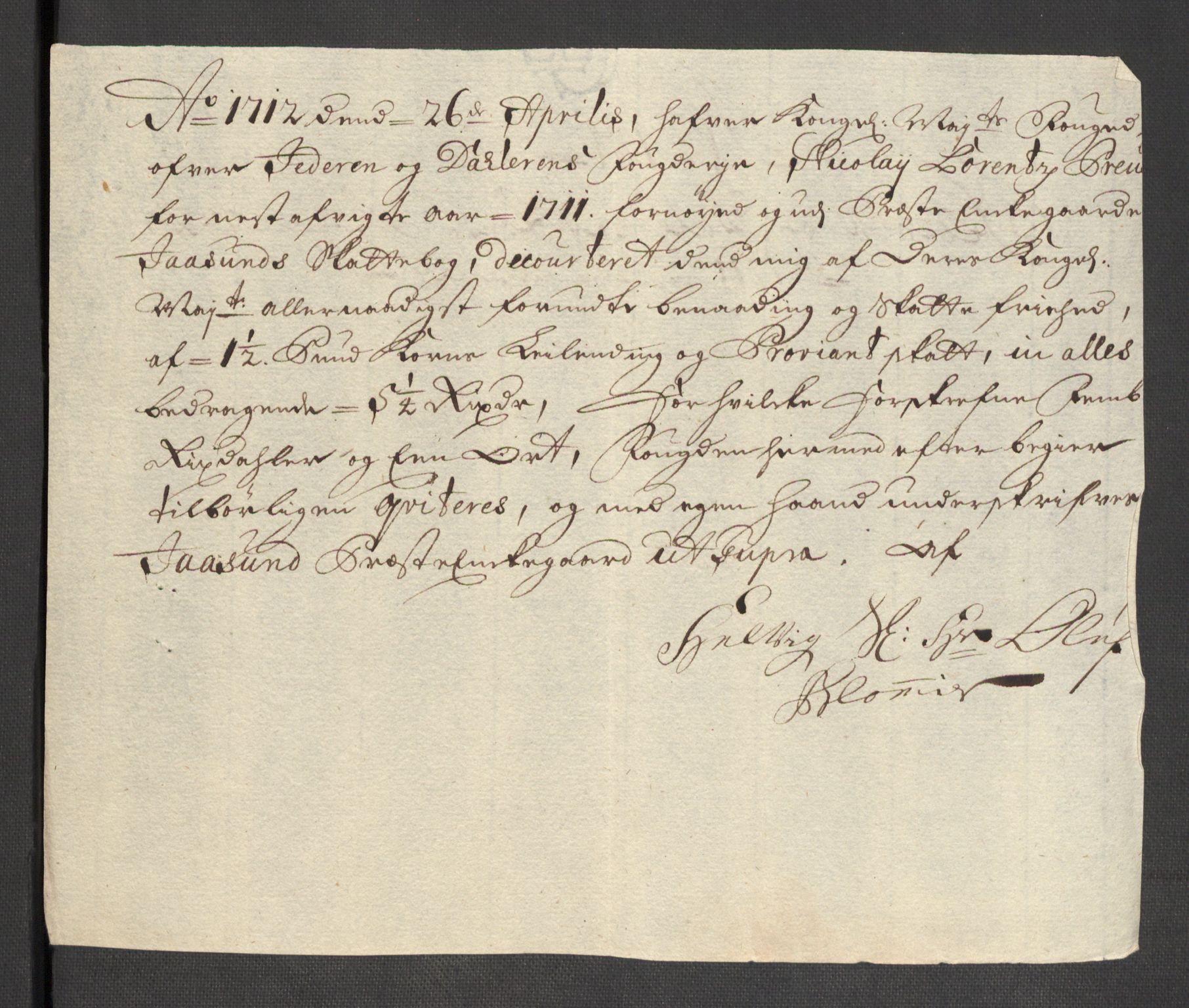 Rentekammeret inntil 1814, Reviderte regnskaper, Fogderegnskap, AV/RA-EA-4092/R46/L2735: Fogderegnskap Jæren og Dalane, 1711, p. 162