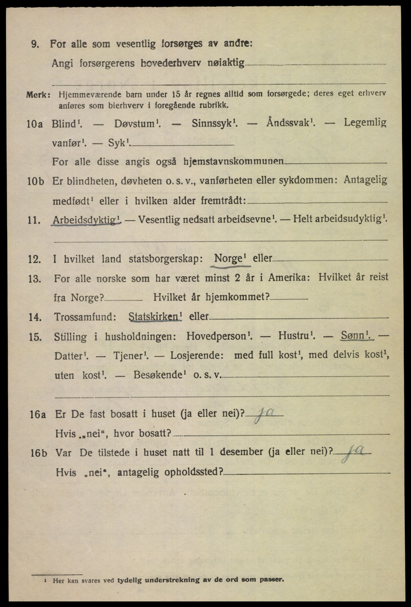 SAK, 1920 census for Hægeland, 1920, p. 1980