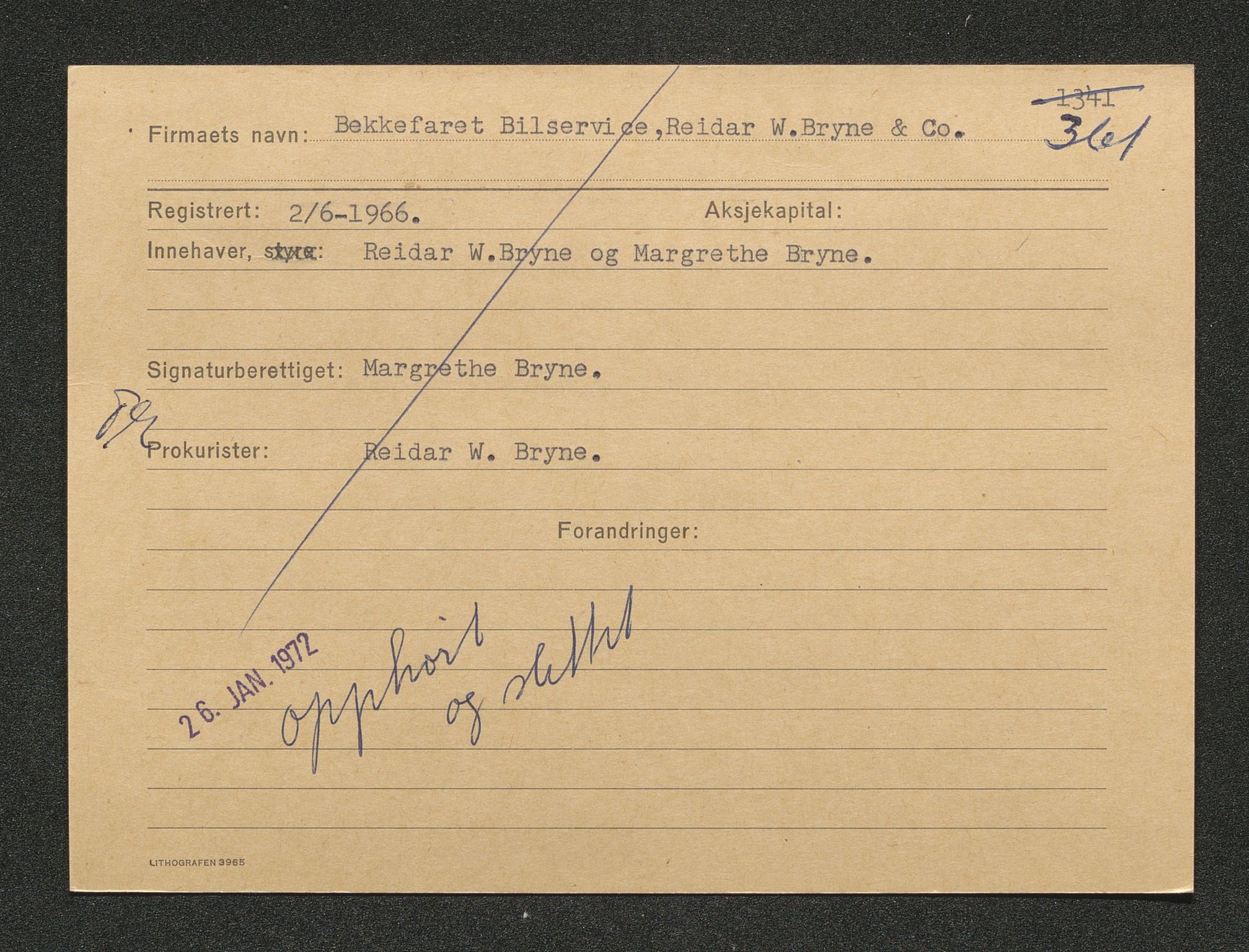 Stavanger byfogd, AV/SAST-A-101408/001/4/42/422/4221A/L0001: Register over slettede firma A-C, 1891-1987, p. 185