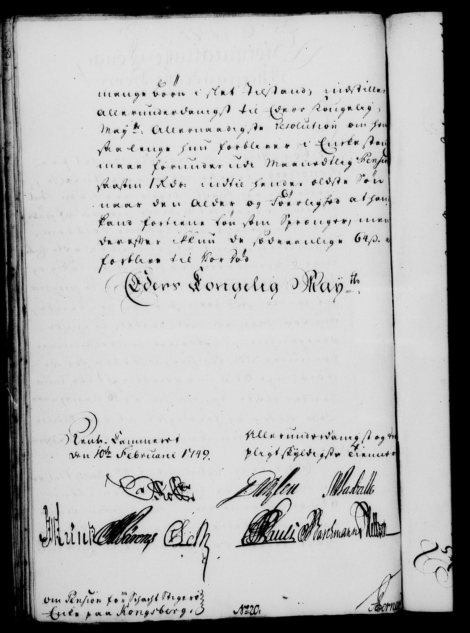 Rentekammeret, Kammerkanselliet, RA/EA-3111/G/Gf/Gfa/L0031: Norsk relasjons- og resolusjonsprotokoll (merket RK 52.31), 1749, p. 119