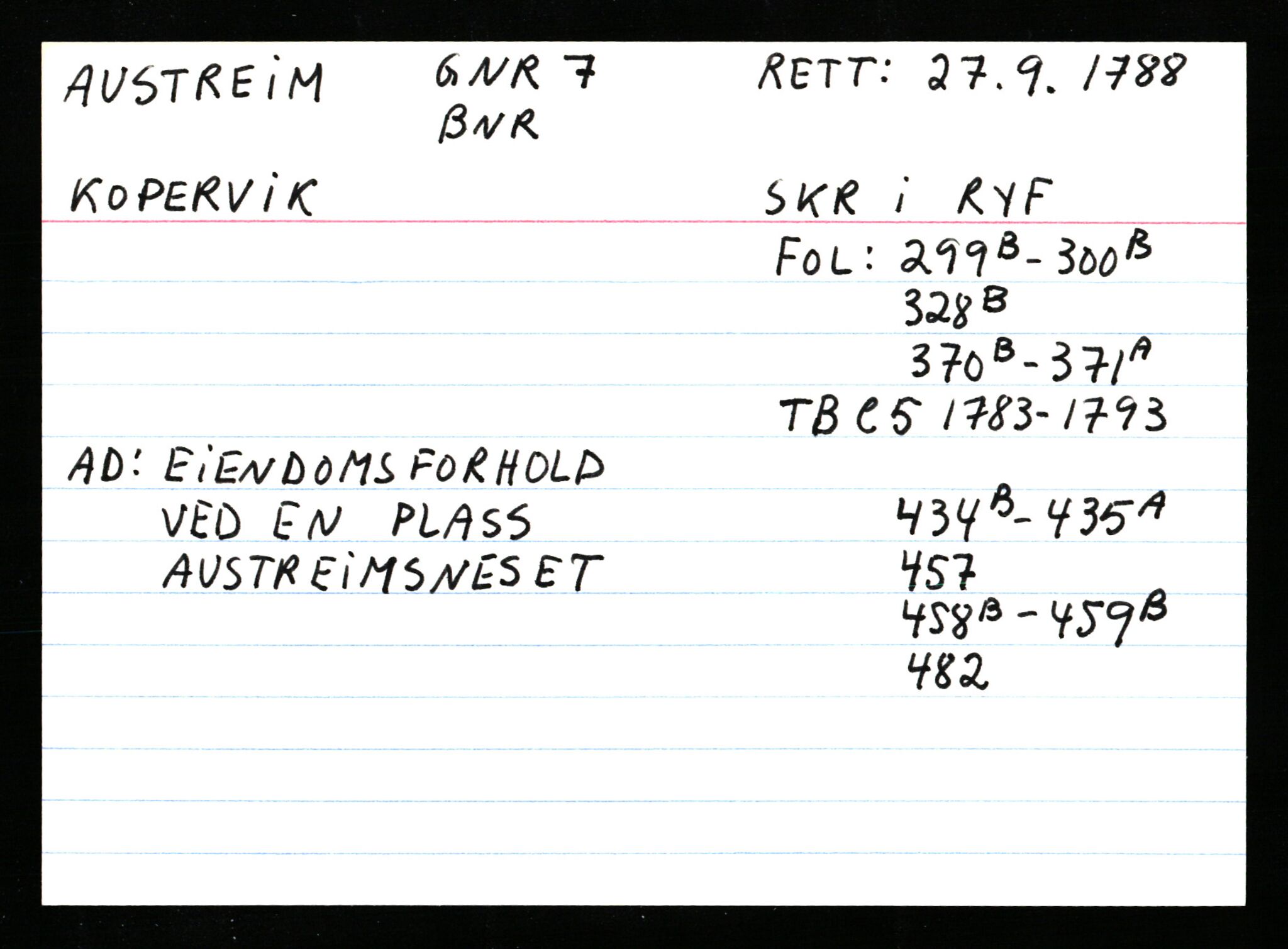 Statsarkivet i Stavanger, AV/SAST-A-101971/03/Y/Ym/L0003: Åstedskort sortert etter gårdsnavn: Austbø - Bandeberg, 1600-1950, p. 208