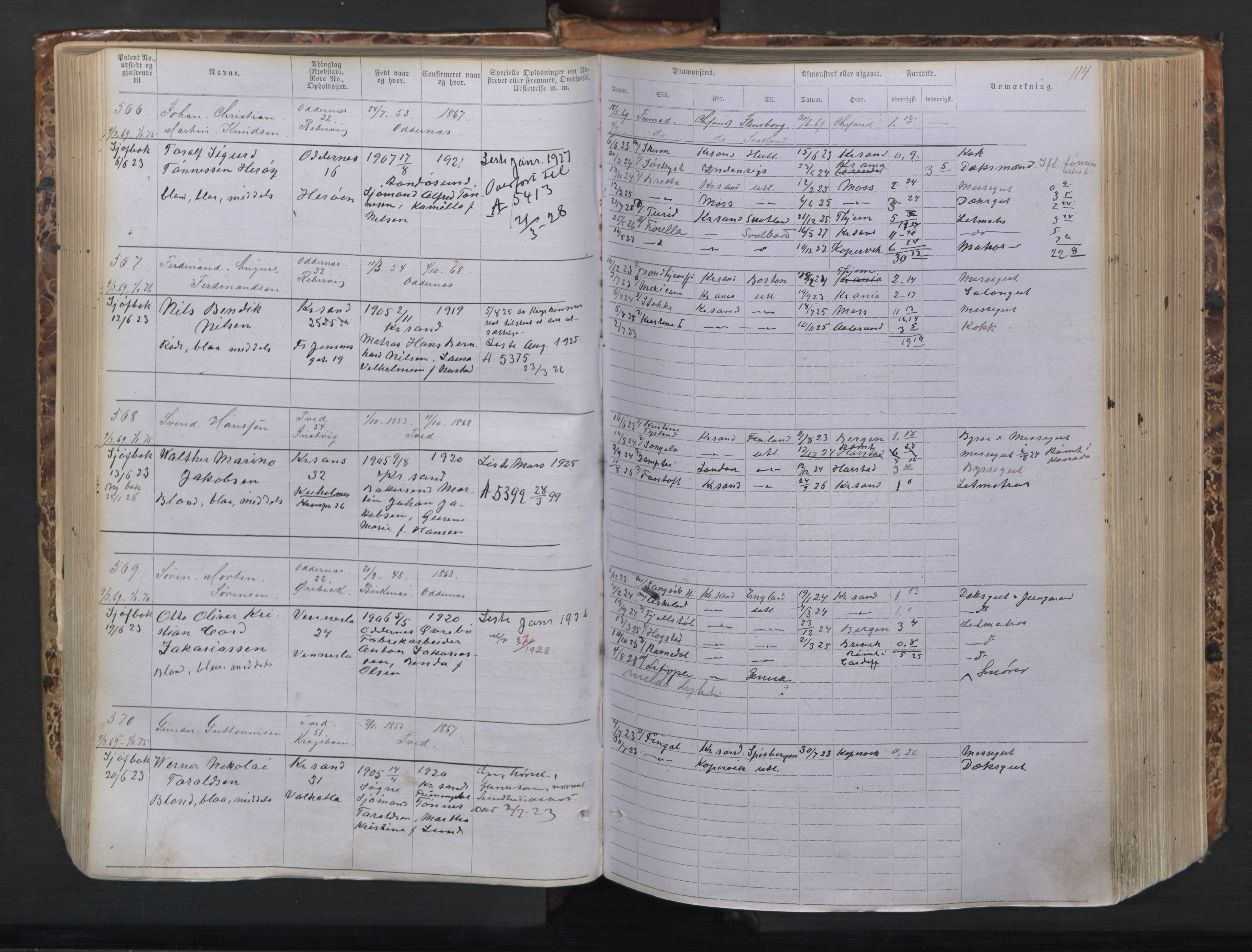 Kristiansand mønstringskrets, AV/SAK-2031-0015/F/Fa/L0008: Annotasjonsrulle nr 1-1330 med register, I-6, 1915-1948, p. 139