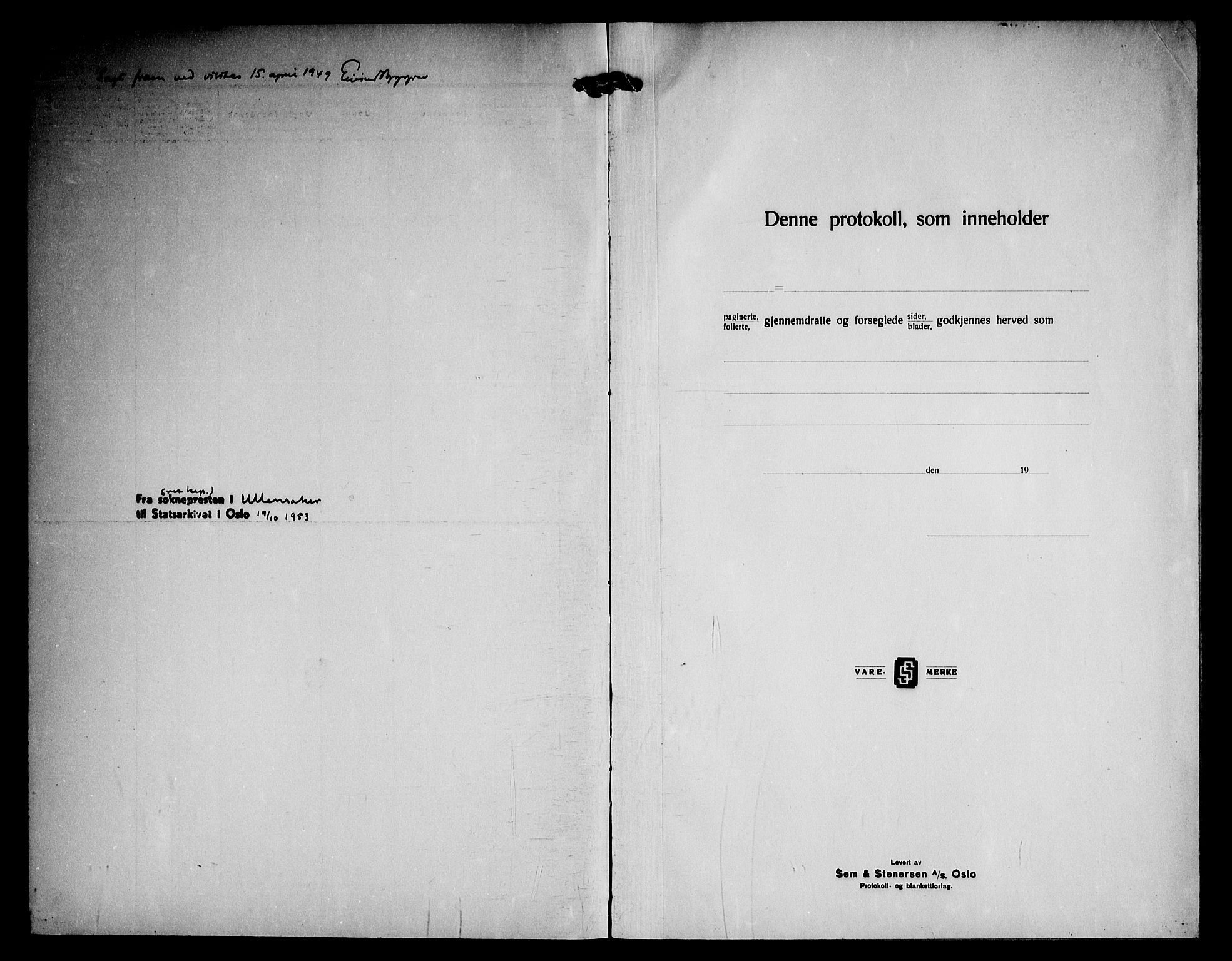 Ullensaker prestekontor Kirkebøker, SAO/A-10236a/G/Gb/L0003: Parish register (copy) no. II 3, 1940-1951