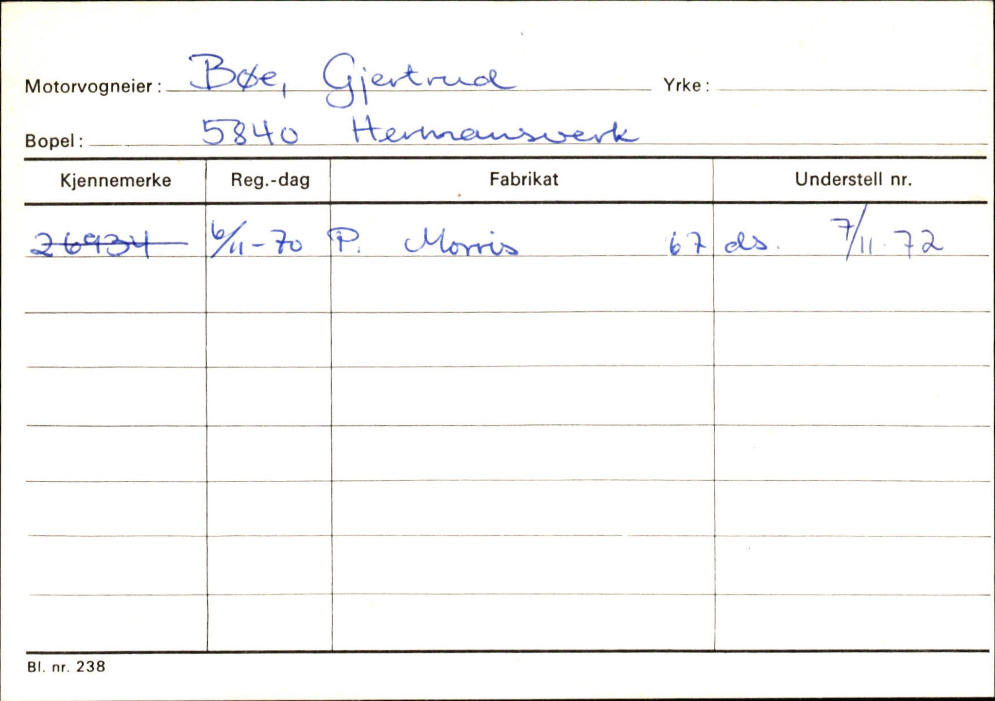 Statens vegvesen, Sogn og Fjordane vegkontor, AV/SAB-A-5301/4/F/L0126: Eigarregister Fjaler M-Å. Leikanger A-Å, 1945-1975, p. 934