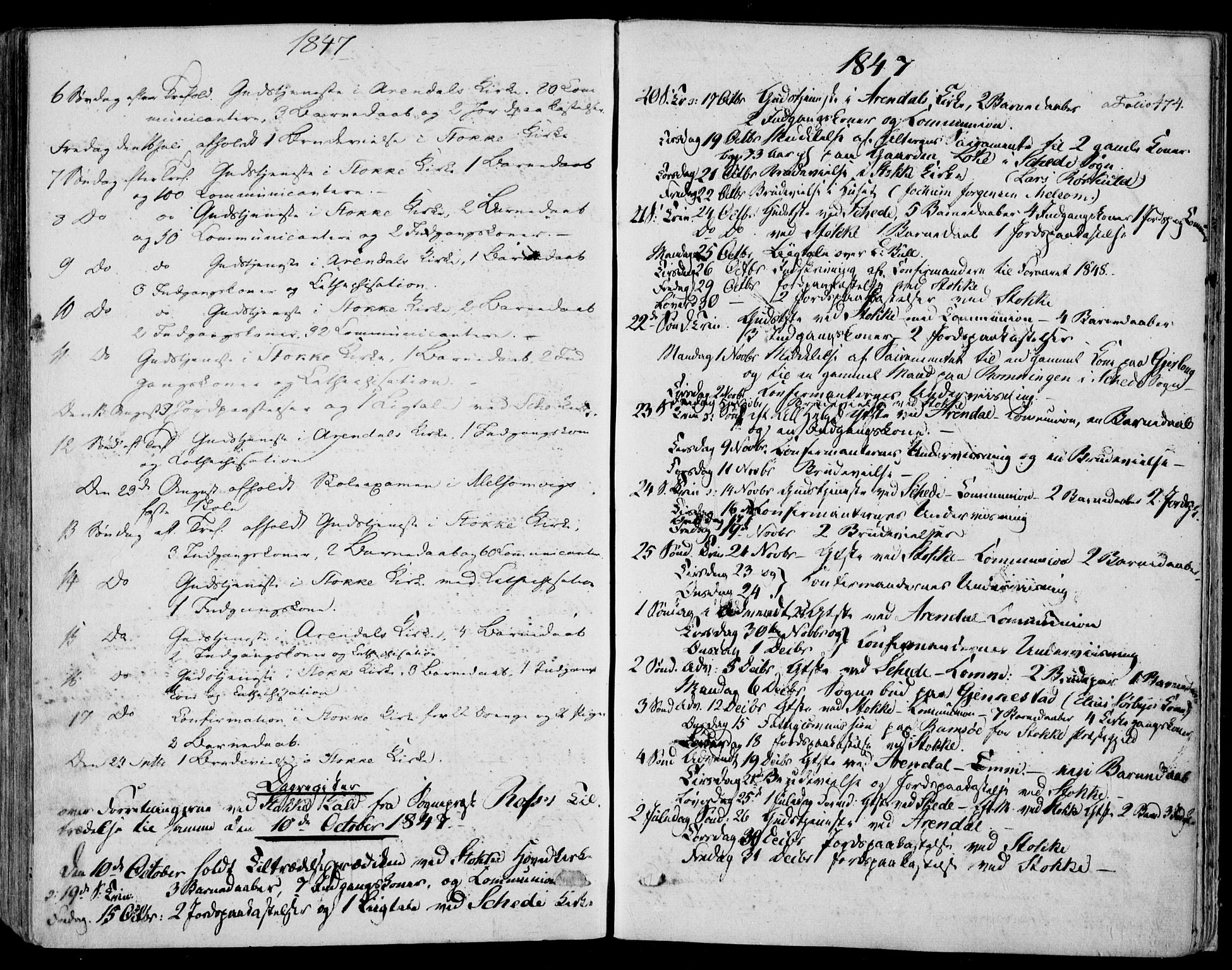 Stokke kirkebøker, AV/SAKO-A-320/F/Fa/L0007: Parish register (official) no. I 7, 1844-1857, p. 474