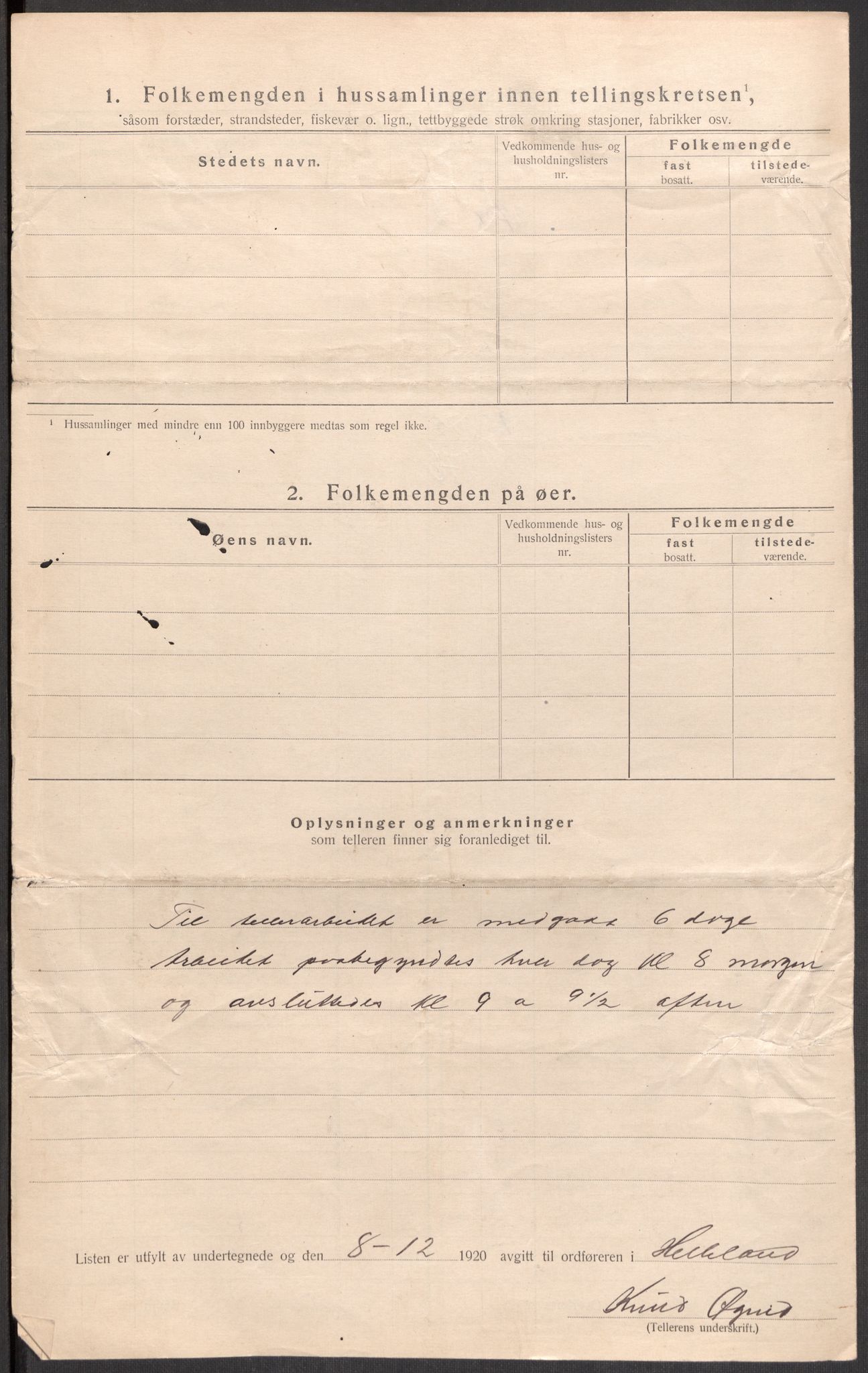 SAST, 1920 census for Helleland, 1920, p. 18