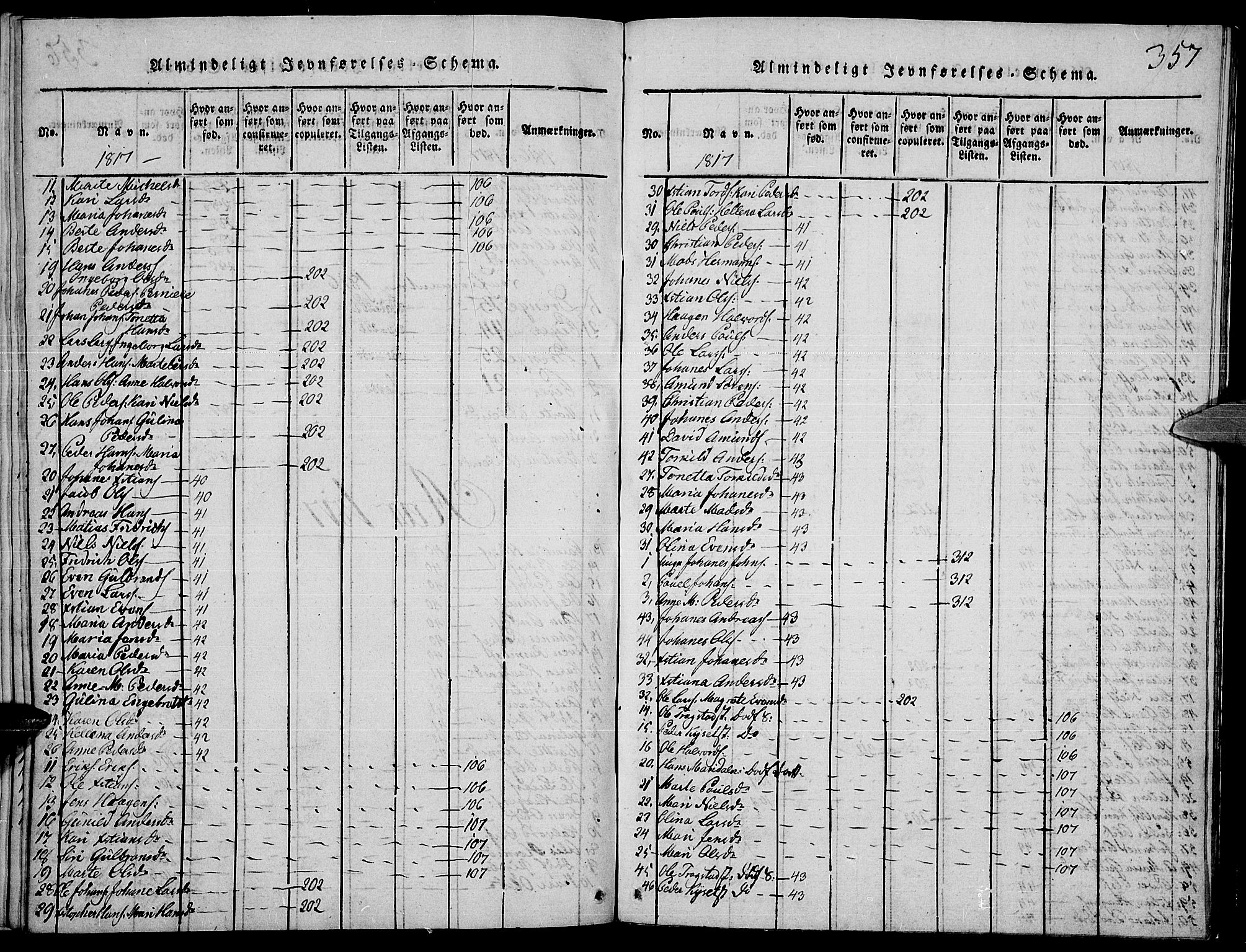 Toten prestekontor, AV/SAH-PREST-102/H/Ha/Haa/L0009: Parish register (official) no. 9, 1814-1820, p. 357