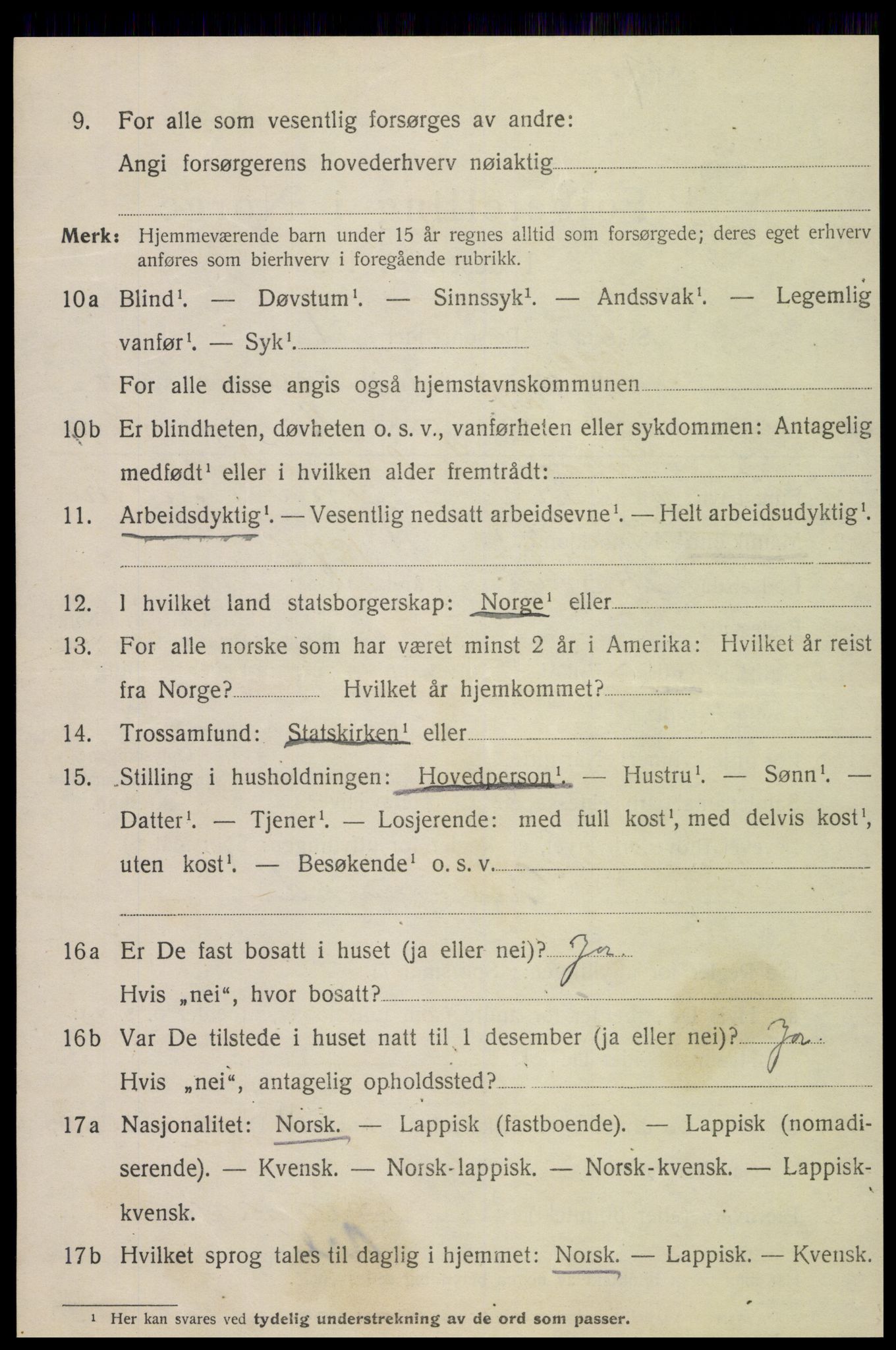 SAT, 1920 census for Egge, 1920, p. 3333