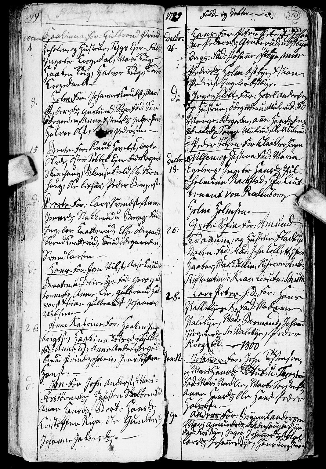 Enebakk prestekontor Kirkebøker, AV/SAO-A-10171c/F/Fa/L0002: Parish register (official) no. I 2, 1755-1806, p. 309-310