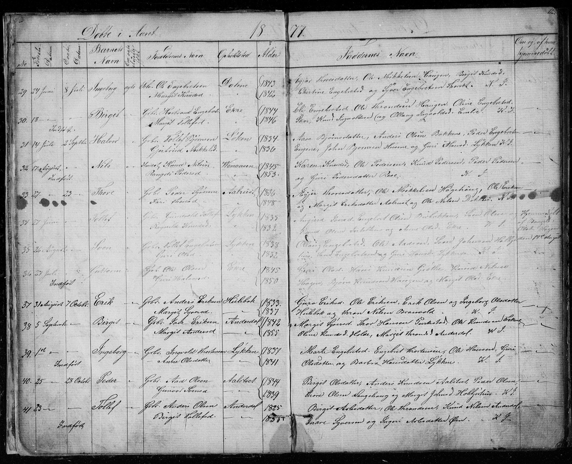Gol kirkebøker, AV/SAKO-A-226/G/Gb/L0005: Parish register (copy) no. II 5, 1875-1891, p. 12