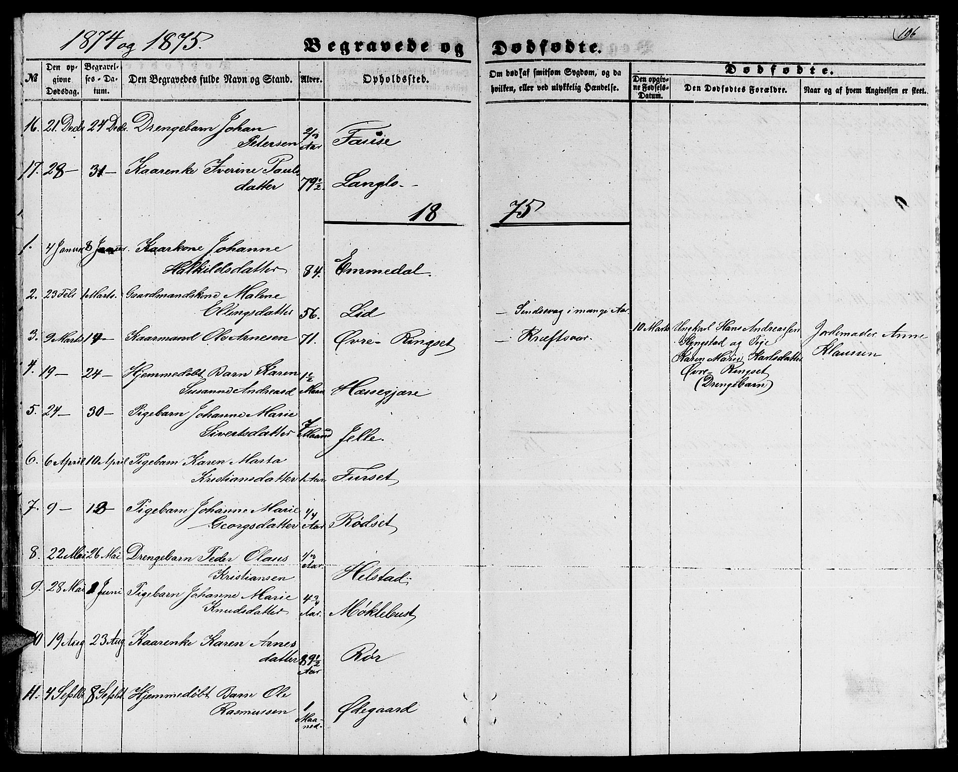 Ministerialprotokoller, klokkerbøker og fødselsregistre - Møre og Romsdal, AV/SAT-A-1454/520/L0291: Parish register (copy) no. 520C03, 1854-1881, p. 196