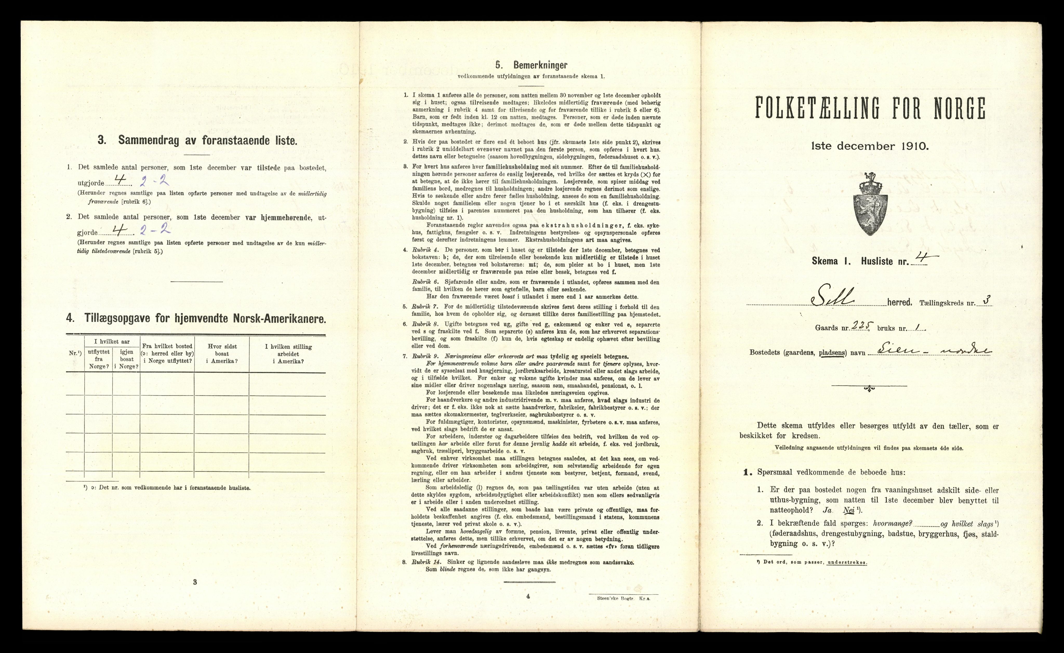 RA, 1910 census for Sel, 1910, p. 226