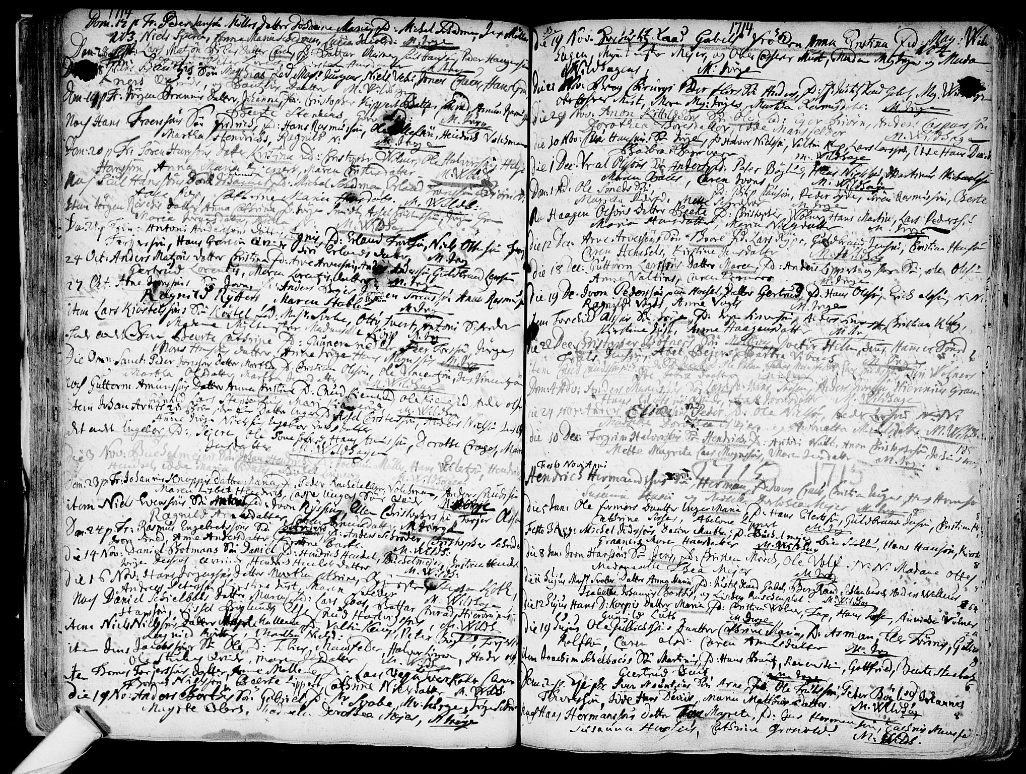 Kongsberg kirkebøker, SAKO/A-22/F/Fa/L0001: Parish register (official) no. I 1, 1696-1720, p. 103-104