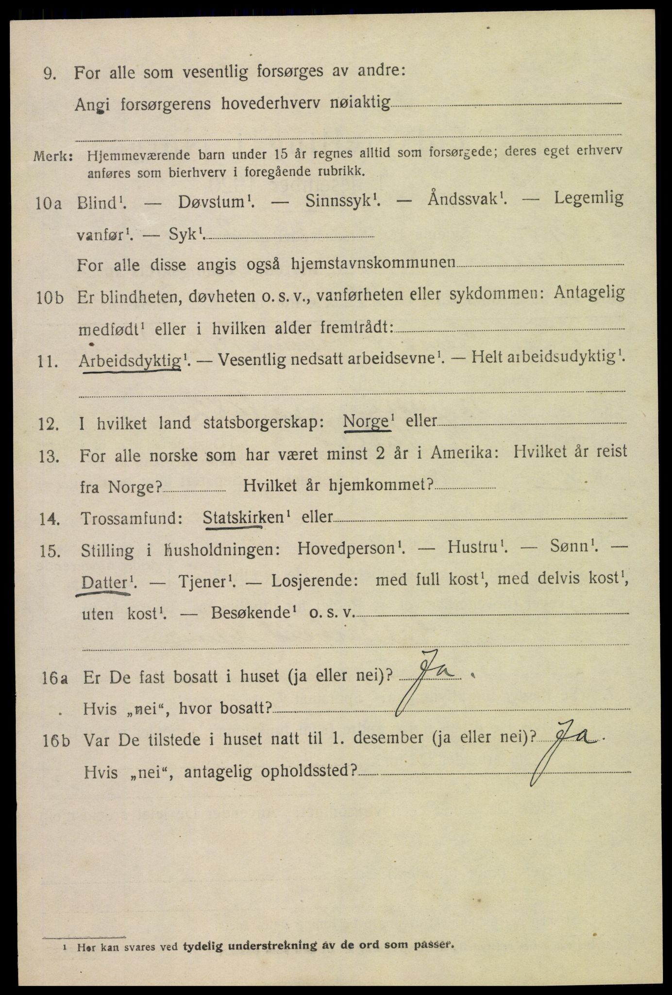 SAK, 1920 census for Valle, 1920, p. 946