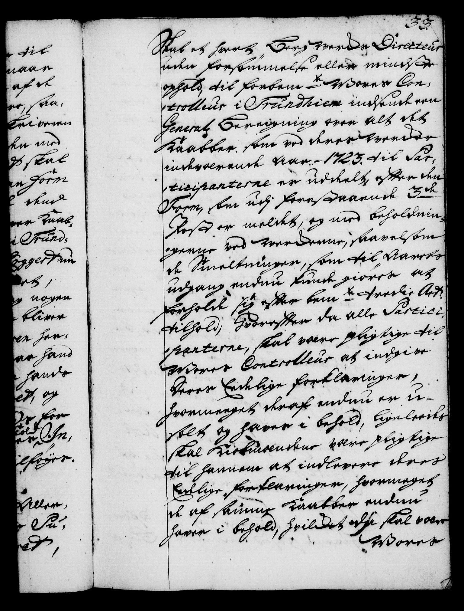 Rentekammeret, Kammerkanselliet, AV/RA-EA-3111/G/Gg/Gga/L0002: Norsk ekspedisjonsprotokoll med register (merket RK 53.2), 1723-1727, p. 33