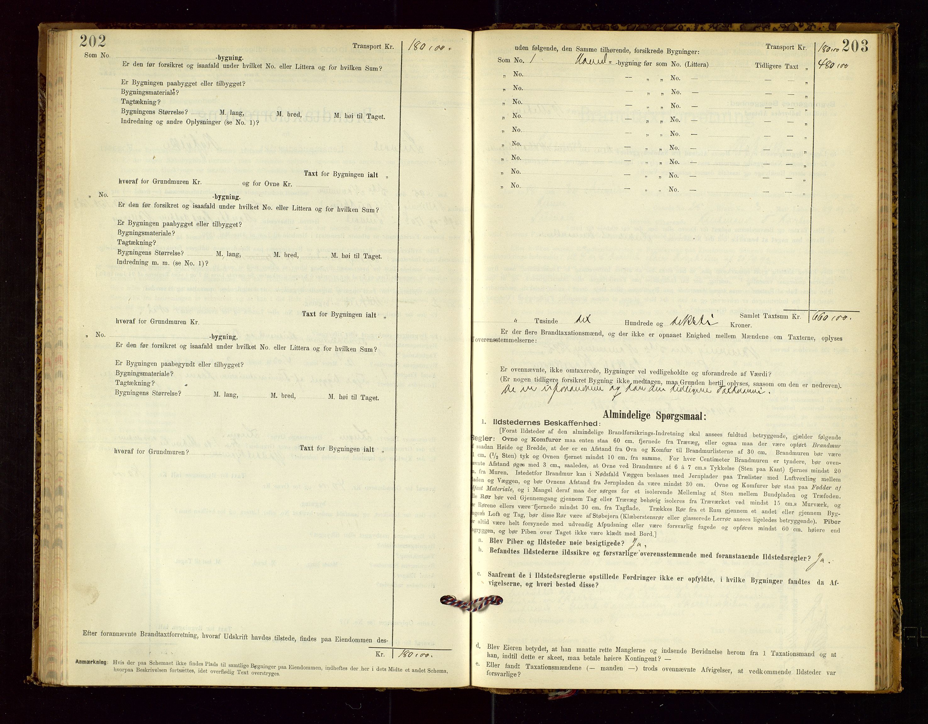 Suldal lensmannskontor, SAST/A-100419/Gob/L0001: "Brandtaxationsprotokol", 1894-1923, p. 202-203