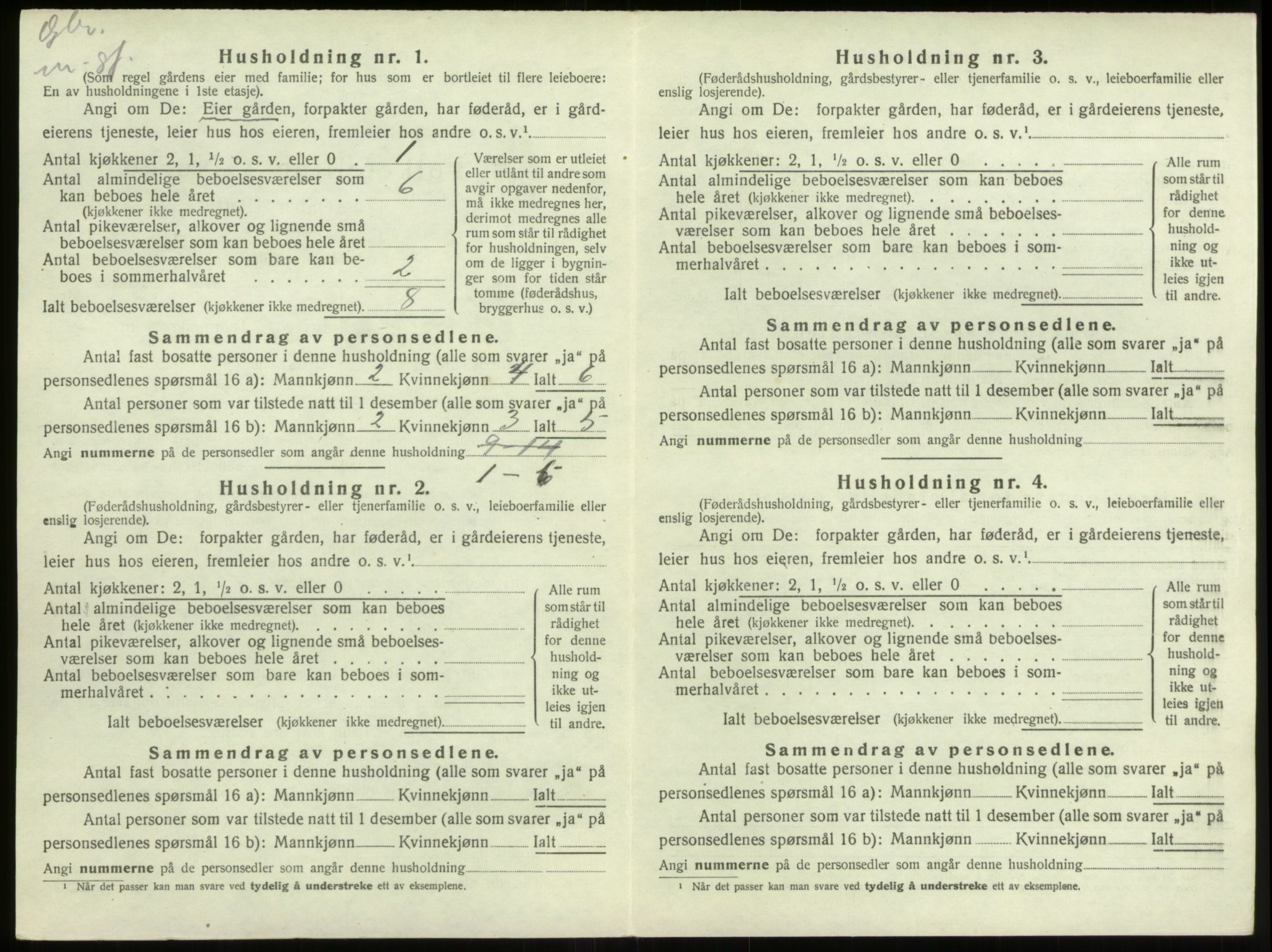 SAB, 1920 census for Stryn, 1920, p. 780
