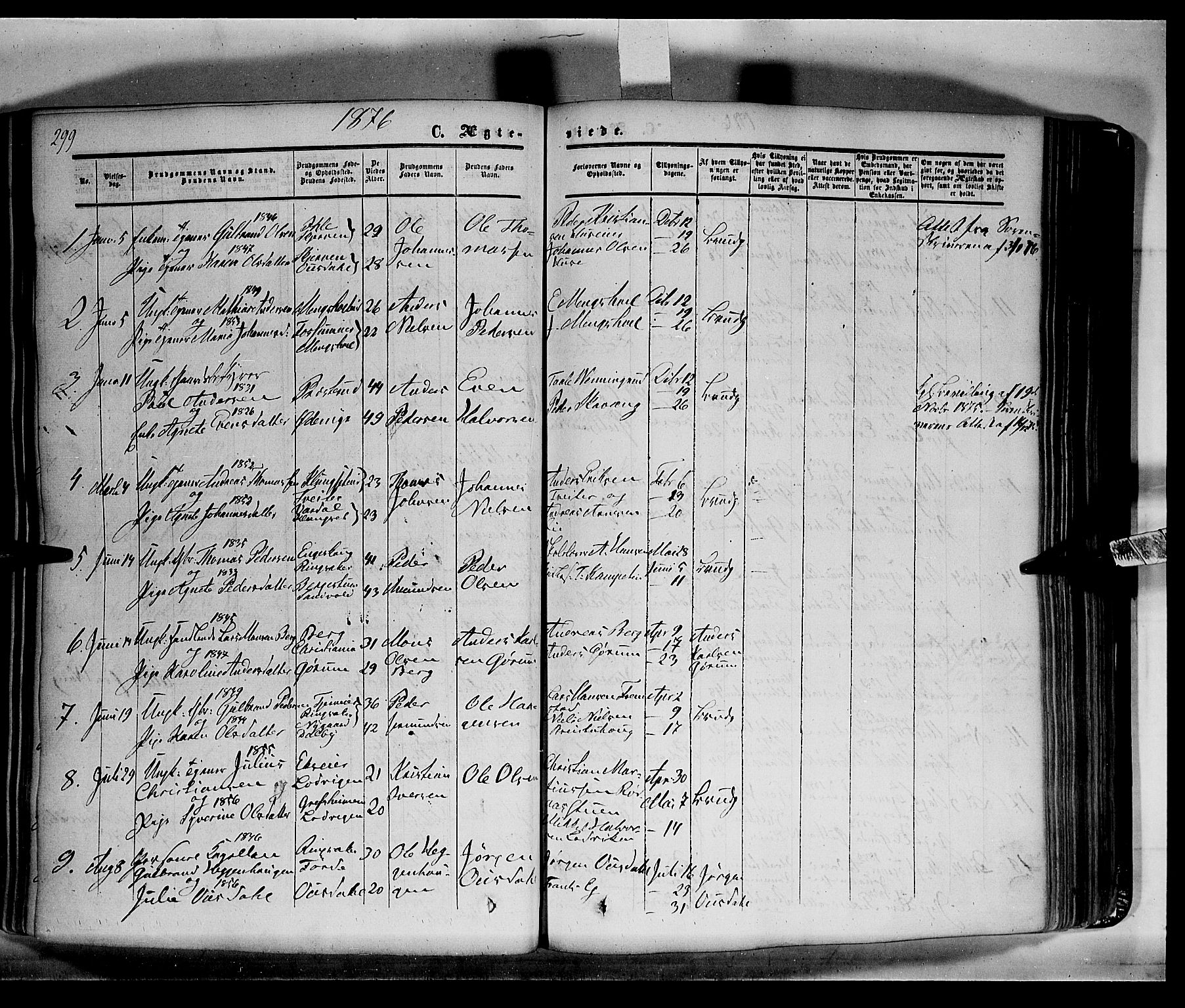 Nes prestekontor, Hedmark, SAH/PREST-020/K/Ka/L0004: Parish register (official) no. 4, 1852-1886, p. 300