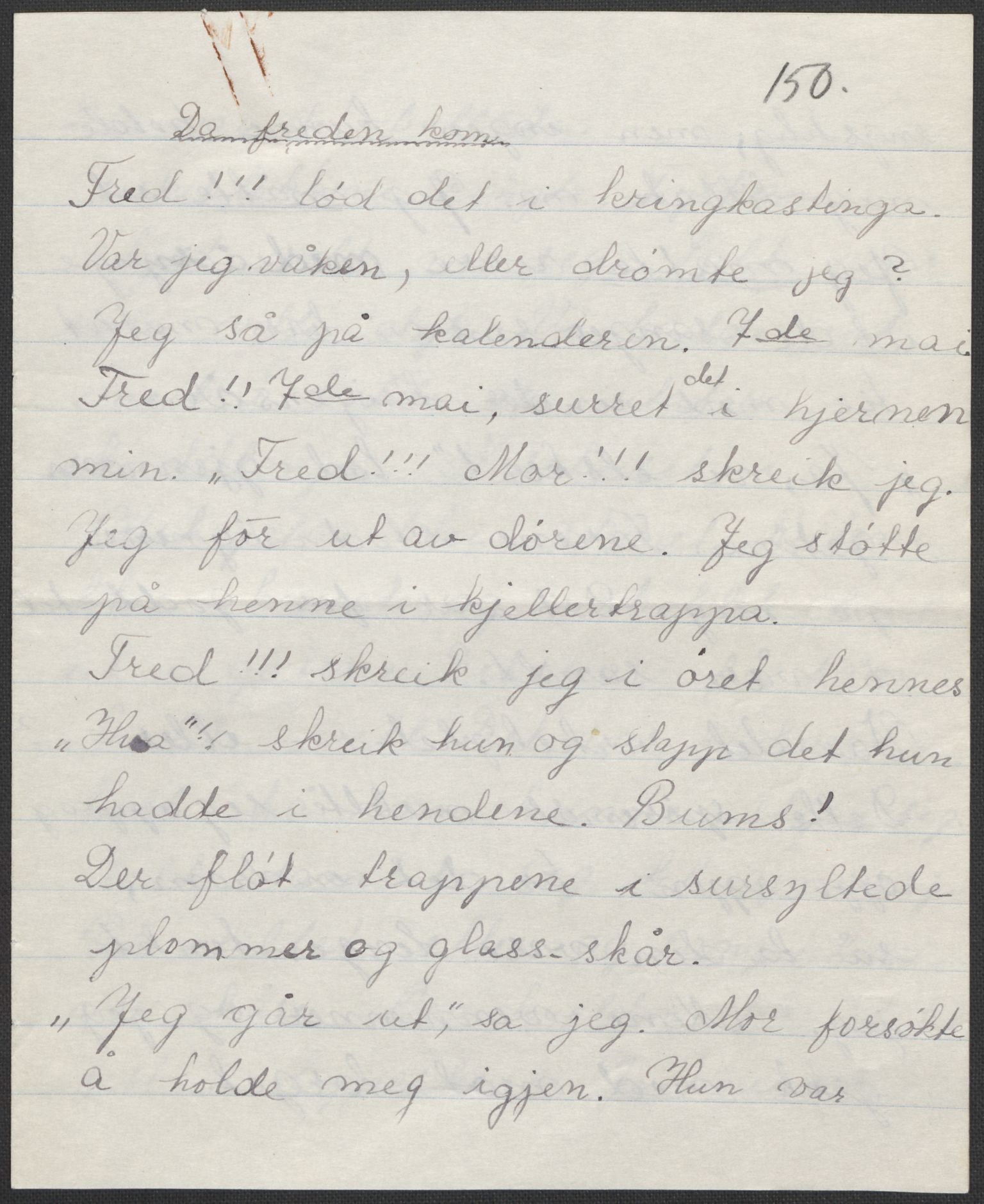 Det norske totalavholdsselskap, RA/PA-0419/E/Eb/L0603: Skolestiler om krigstida (ordnet topografisk etter distrikt og skole), 1946, p. 483