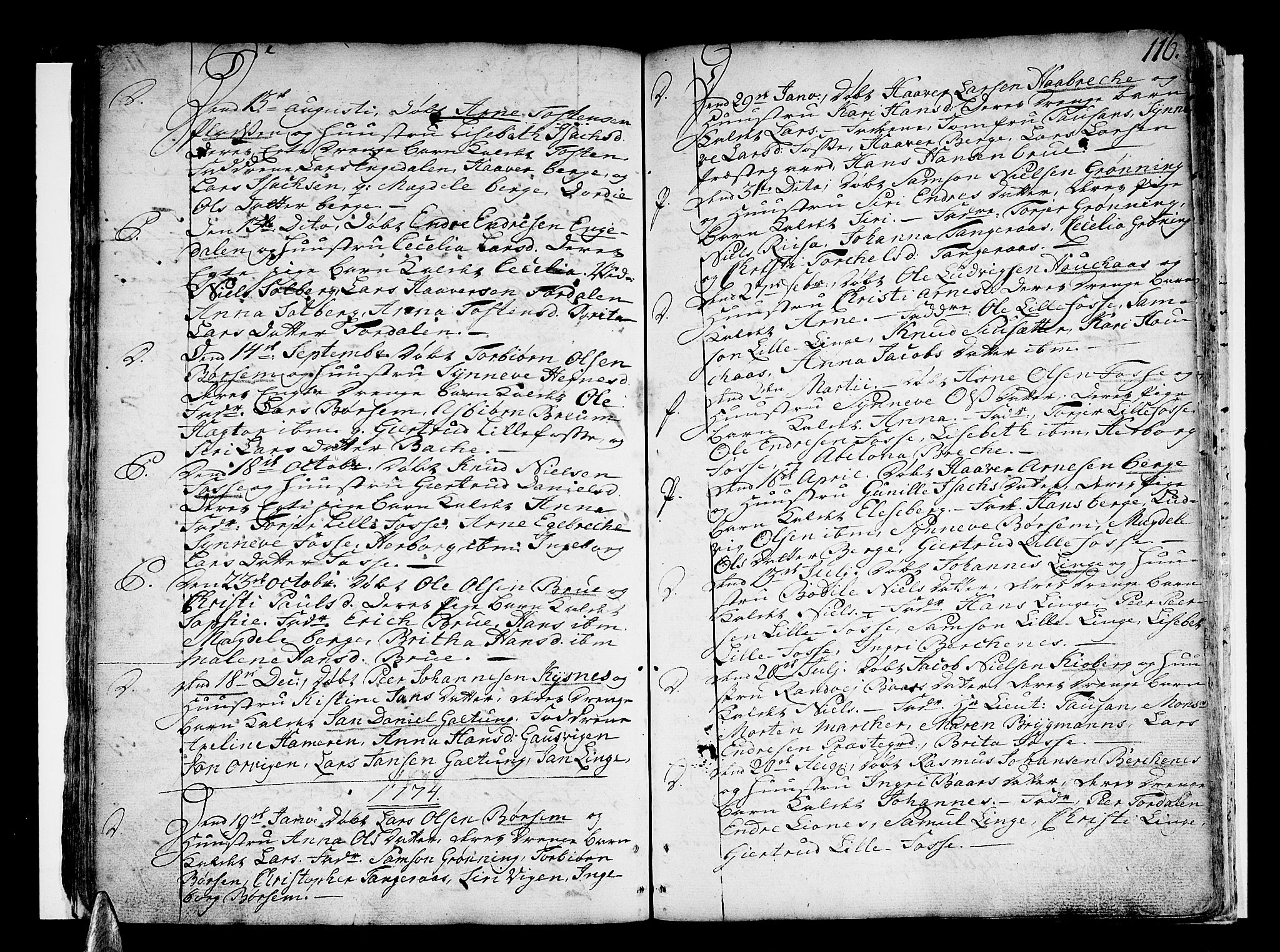Strandebarm sokneprestembete, SAB/A-78401/H/Haa: Parish register (official) no. A 3 /1, 1750-1787, p. 116