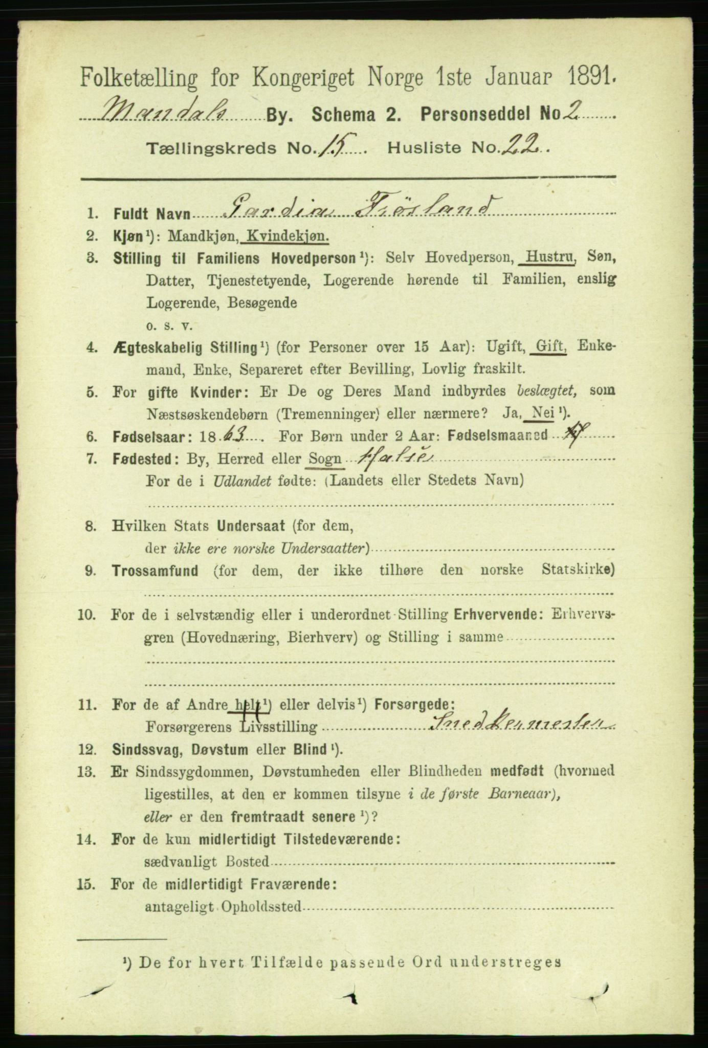 RA, 1891 census for 1002 Mandal, 1891, p. 3453