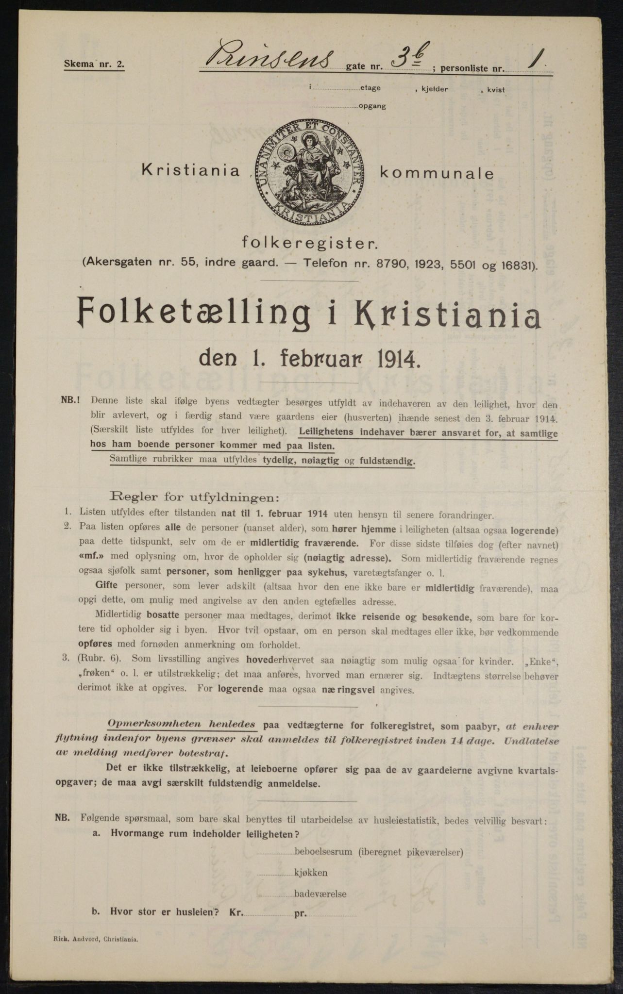 OBA, Municipal Census 1914 for Kristiania, 1914, p. 81269