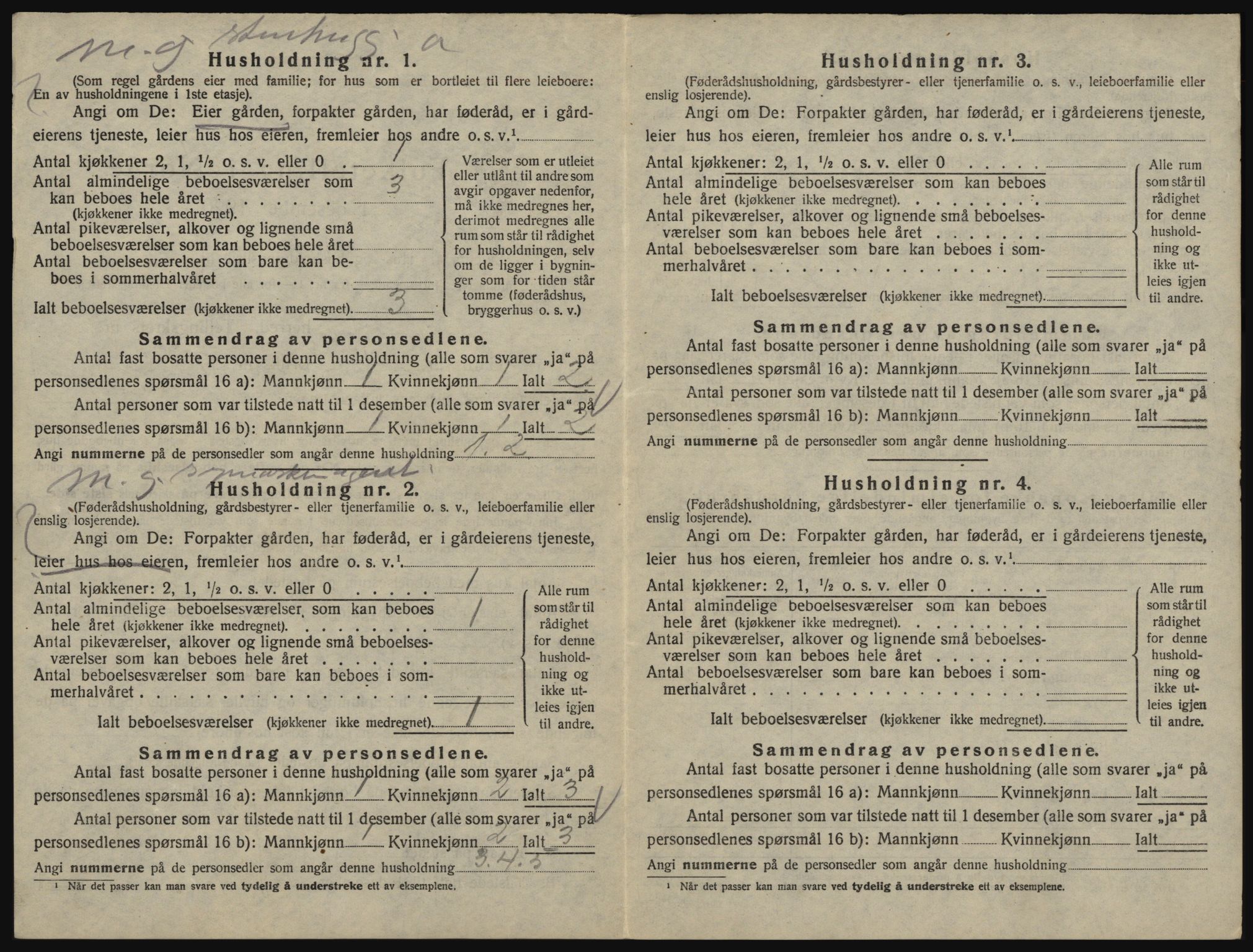 SAO, 1920 census for Glemmen, 1920, p. 106