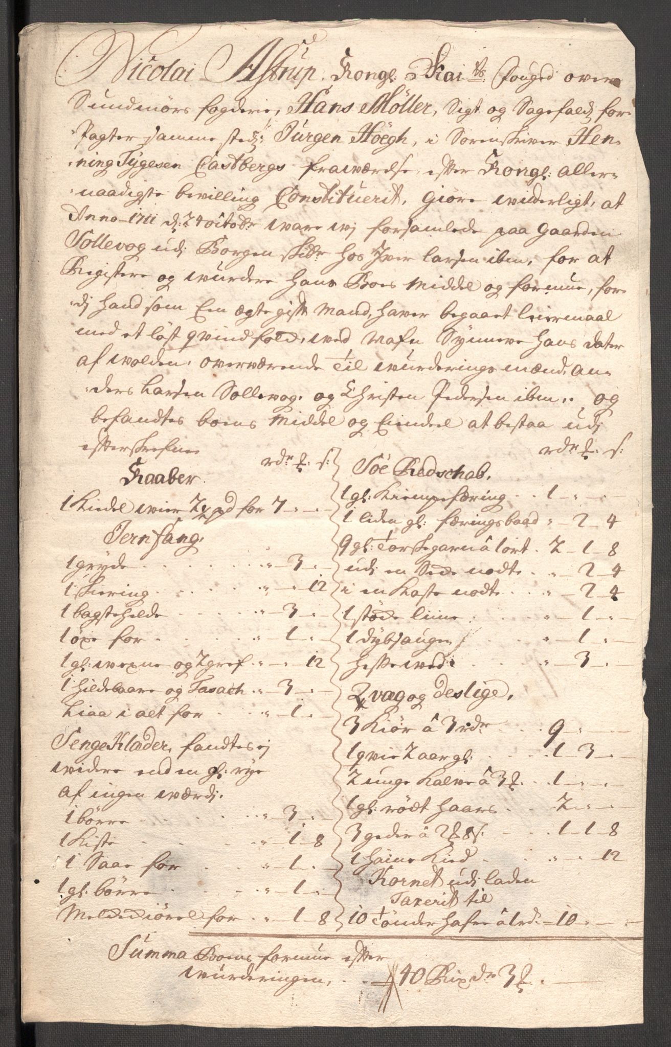 Rentekammeret inntil 1814, Reviderte regnskaper, Fogderegnskap, RA/EA-4092/R54/L3564: Fogderegnskap Sunnmøre, 1711, p. 119