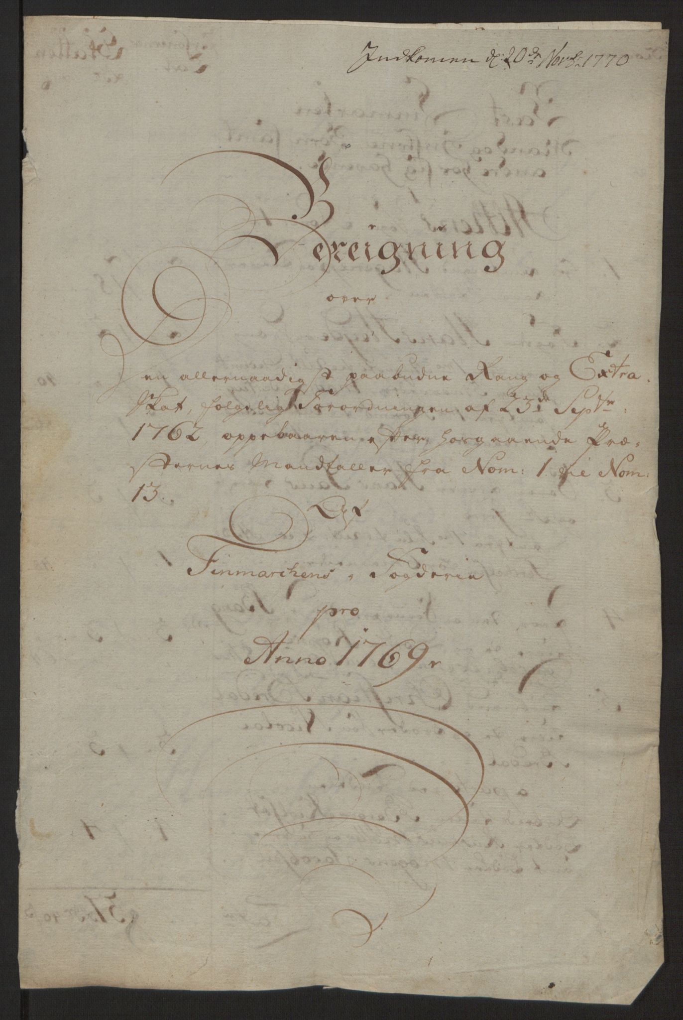 Rentekammeret inntil 1814, Reviderte regnskaper, Fogderegnskap, RA/EA-4092/R69/L4910: Ekstraskatten  Finnmark/Vardøhus, 1762-1772, p. 334