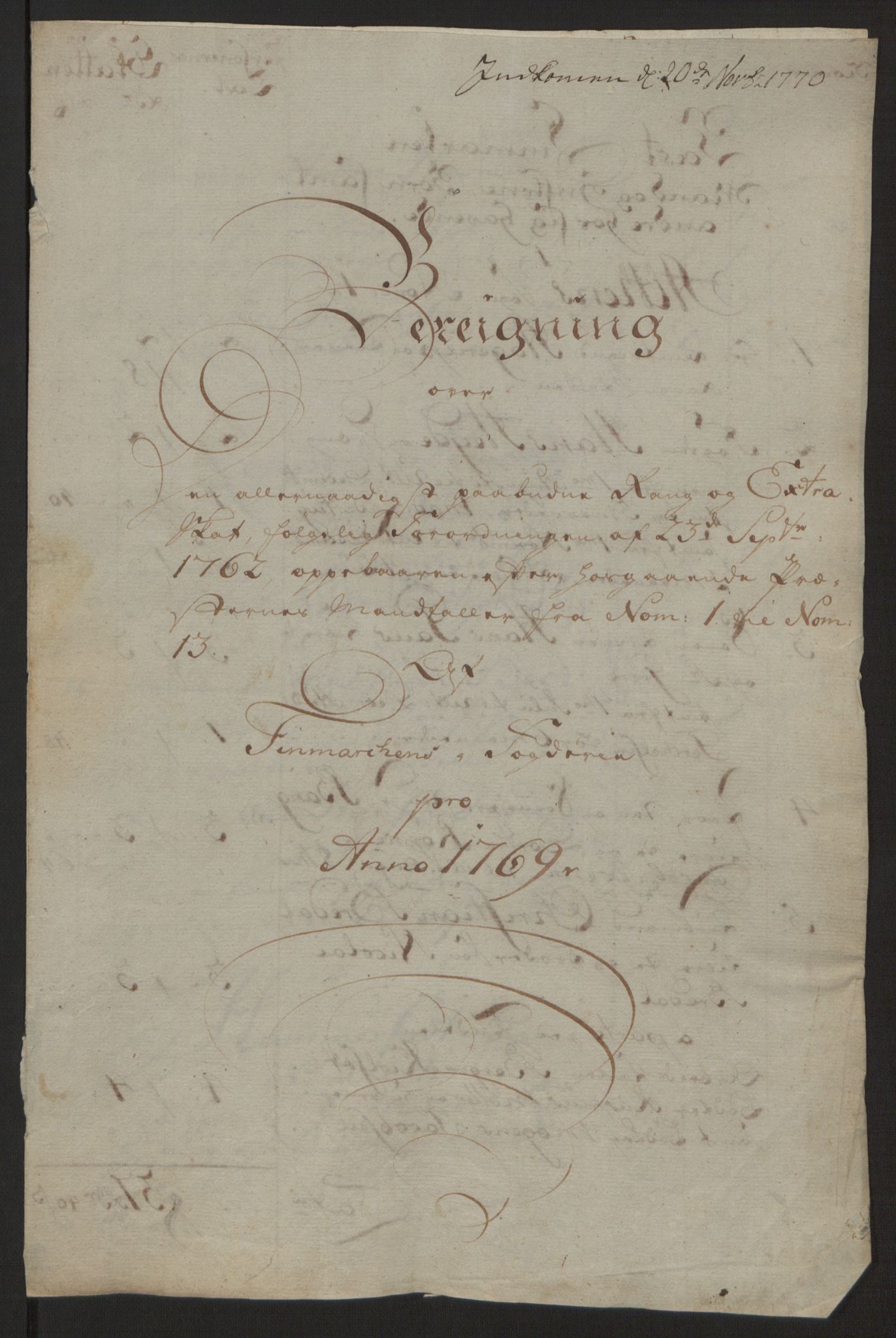 Rentekammeret inntil 1814, Reviderte regnskaper, Fogderegnskap, AV/RA-EA-4092/R69/L4910: Ekstraskatten  Finnmark/Vardøhus, 1762-1772, p. 334