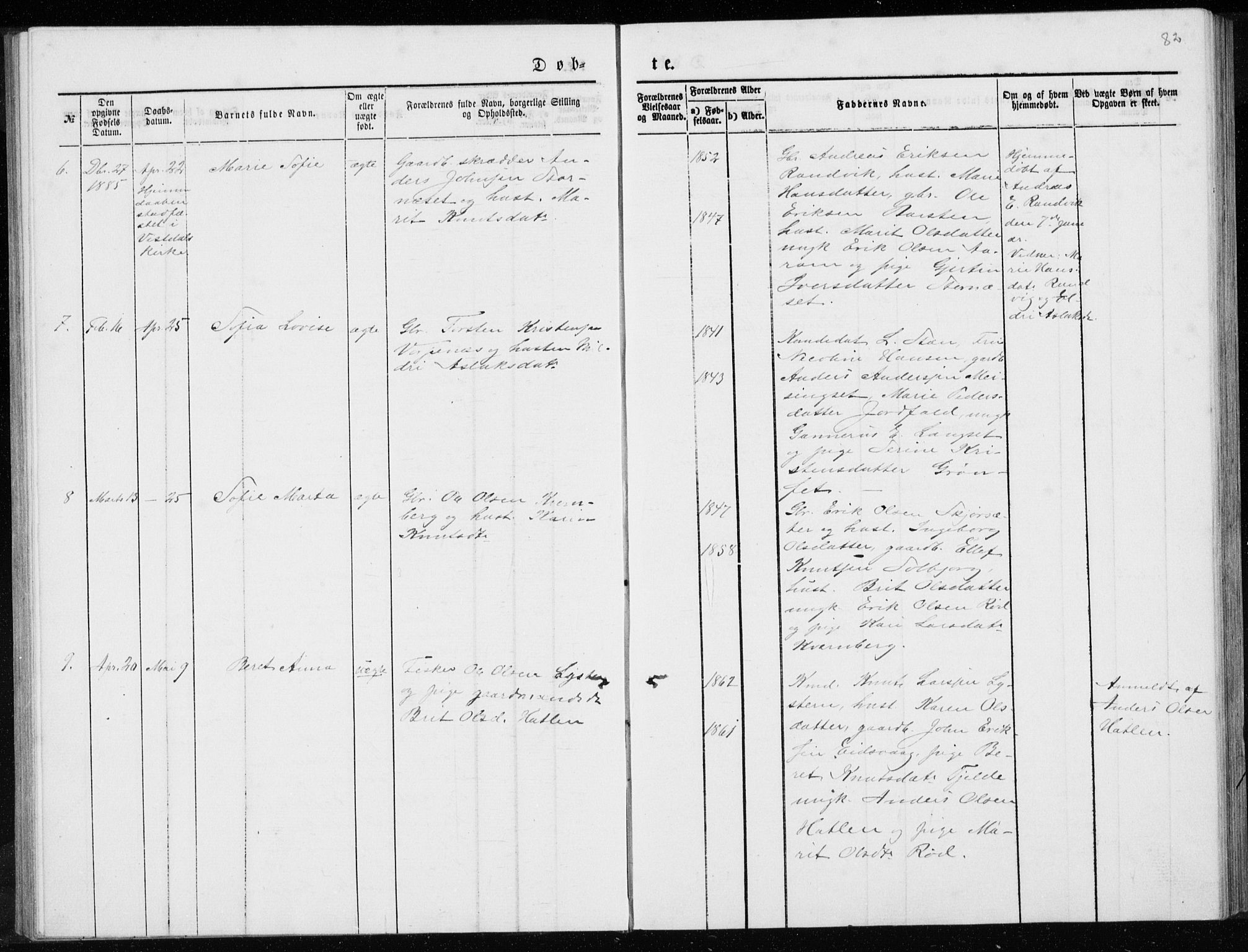 Ministerialprotokoller, klokkerbøker og fødselsregistre - Møre og Romsdal, AV/SAT-A-1454/551/L0631: Parish register (copy) no. 551C03, 1886-1894, p. 82