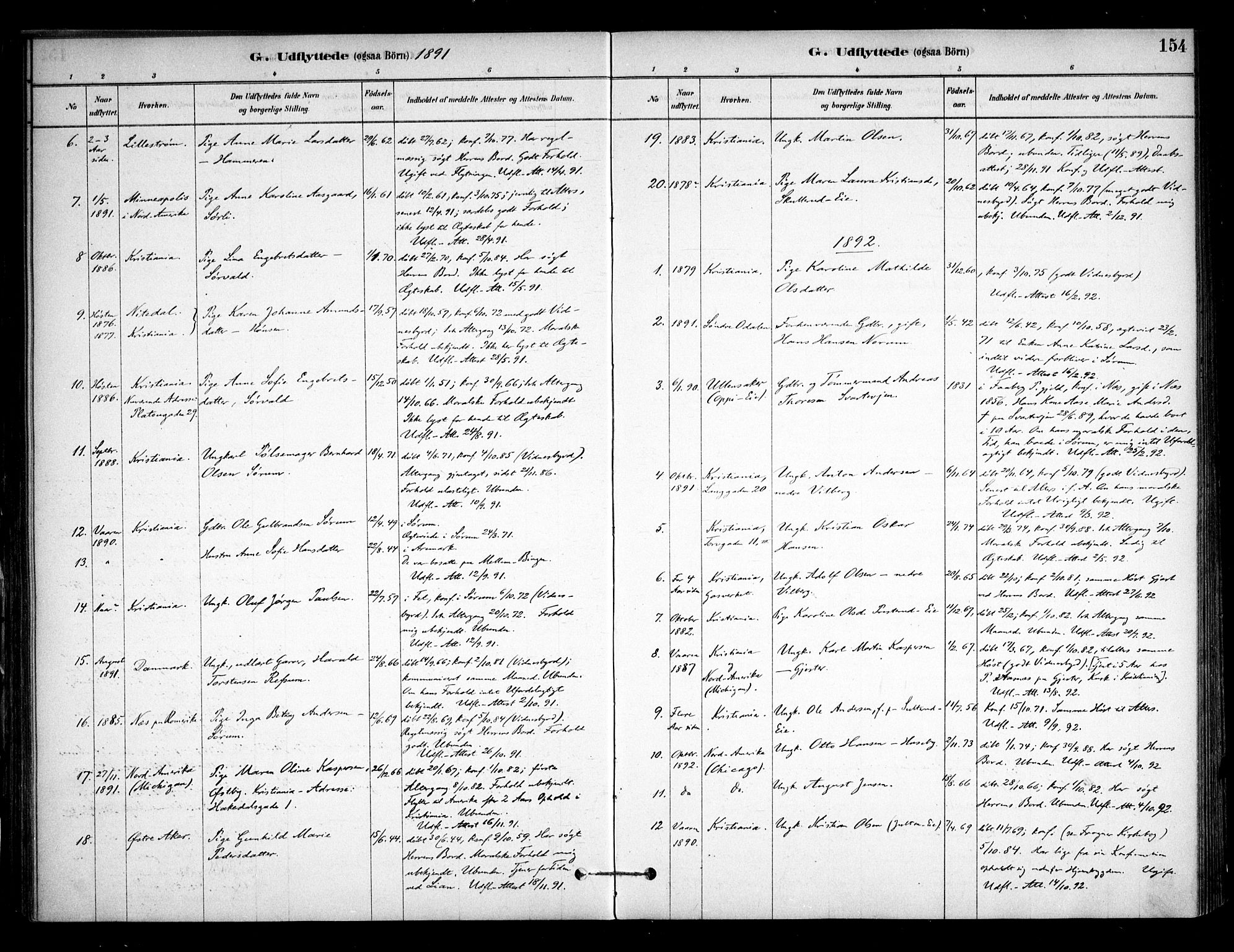 Sørum prestekontor Kirkebøker, SAO/A-10303/F/Fa/L0008: Parish register (official) no. I 8, 1878-1914, p. 154