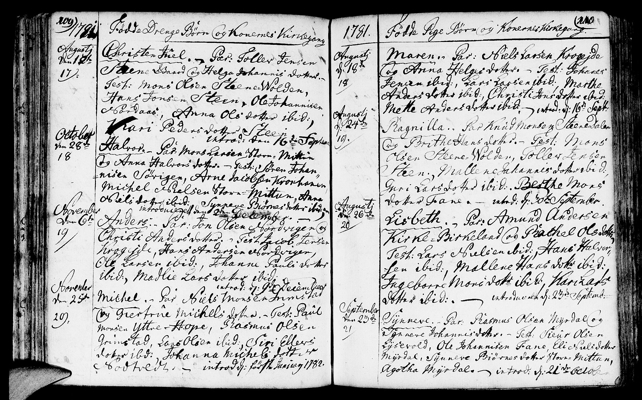 Fana Sokneprestembete, AV/SAB-A-75101/H/Haa/Haaa/L0005: Parish register (official) no. A 5, 1773-1799, p. 109-110