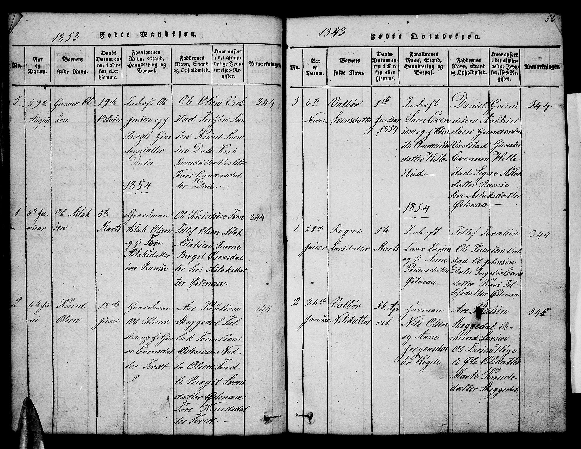 Åmli sokneprestkontor, AV/SAK-1111-0050/F/Fb/Fbb/L0001: Parish register (copy) no. B 1, 1816-1889, p. 50