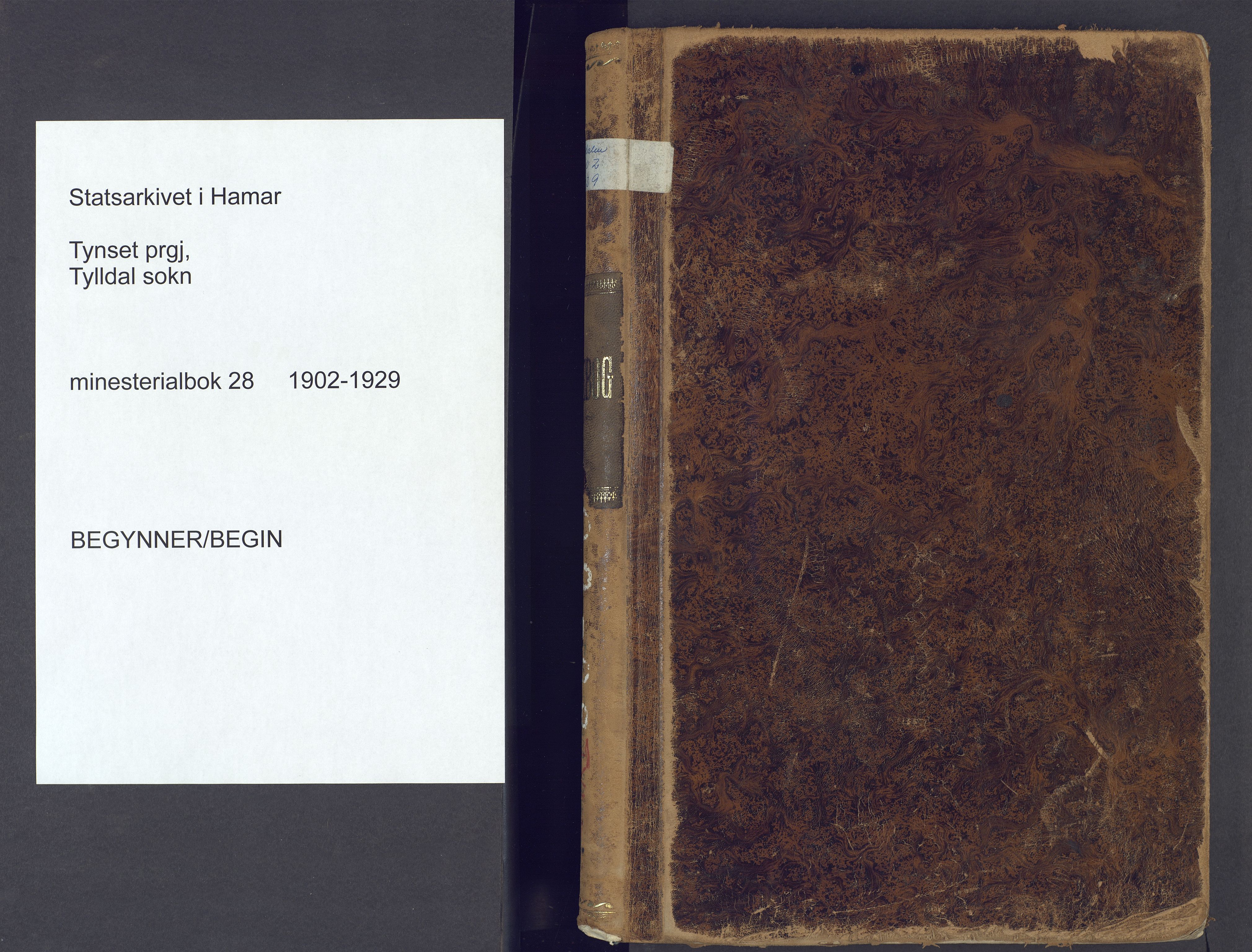 Tynset prestekontor, SAH/PREST-058/H/Ha/Haa/L0028: Parish register (official) no. 28, 1902-1929