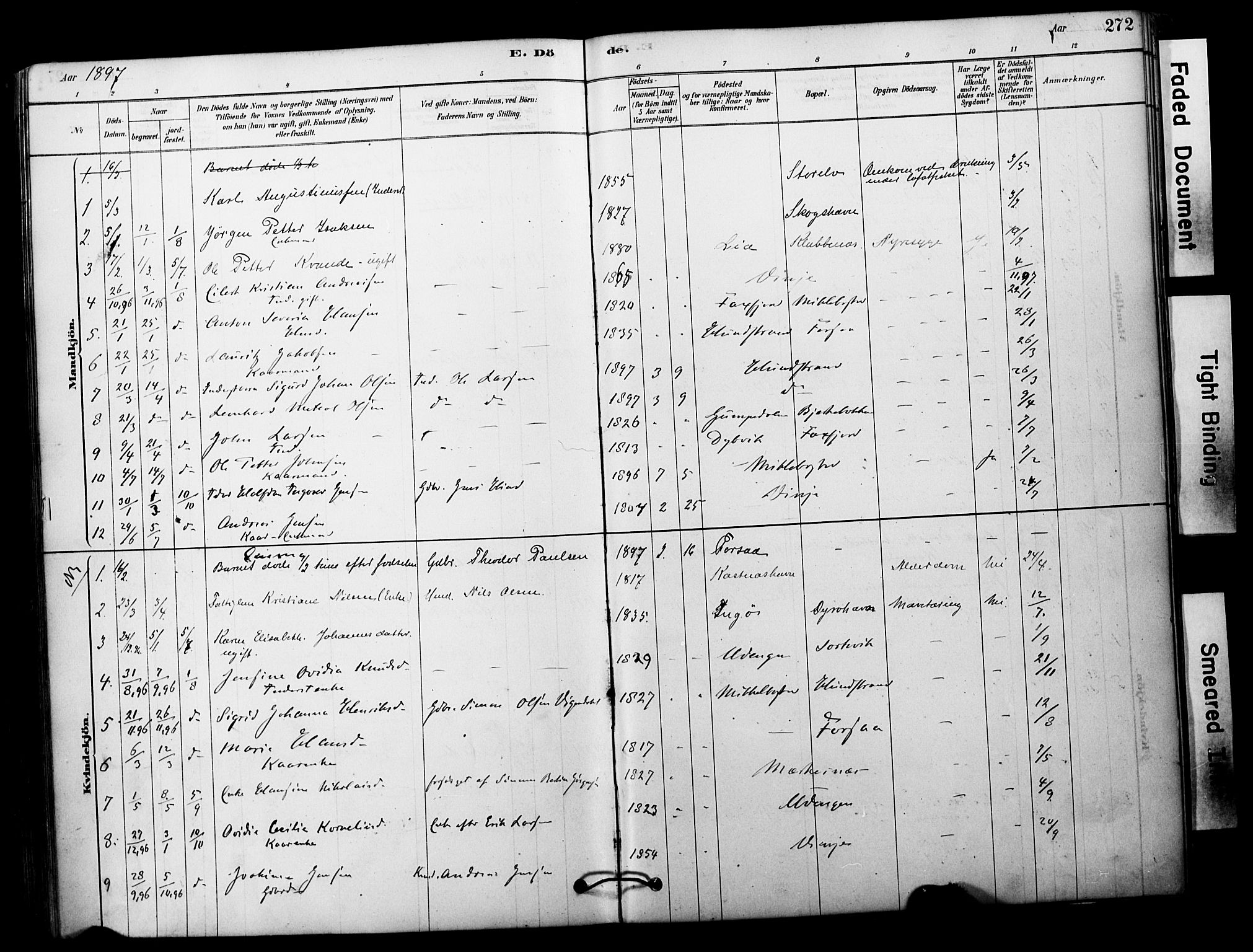 Tranøy sokneprestkontor, AV/SATØ-S-1313/I/Ia/Iaa/L0011kirke: Parish register (official) no. 11, 1878-1904, p. 272